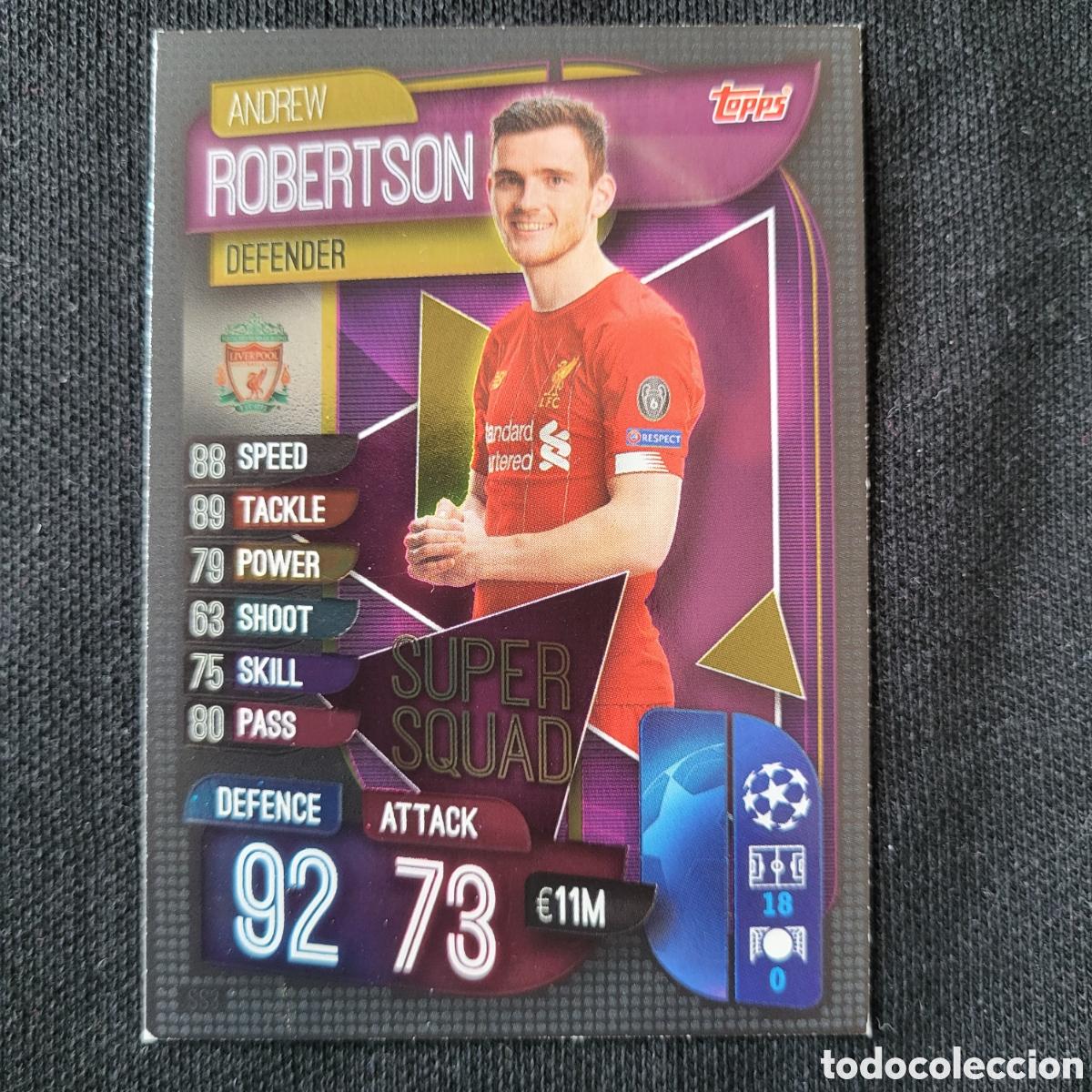 Trading cards: SS3 Andrew Robertson Super Squad / Match Attax UCL 2019