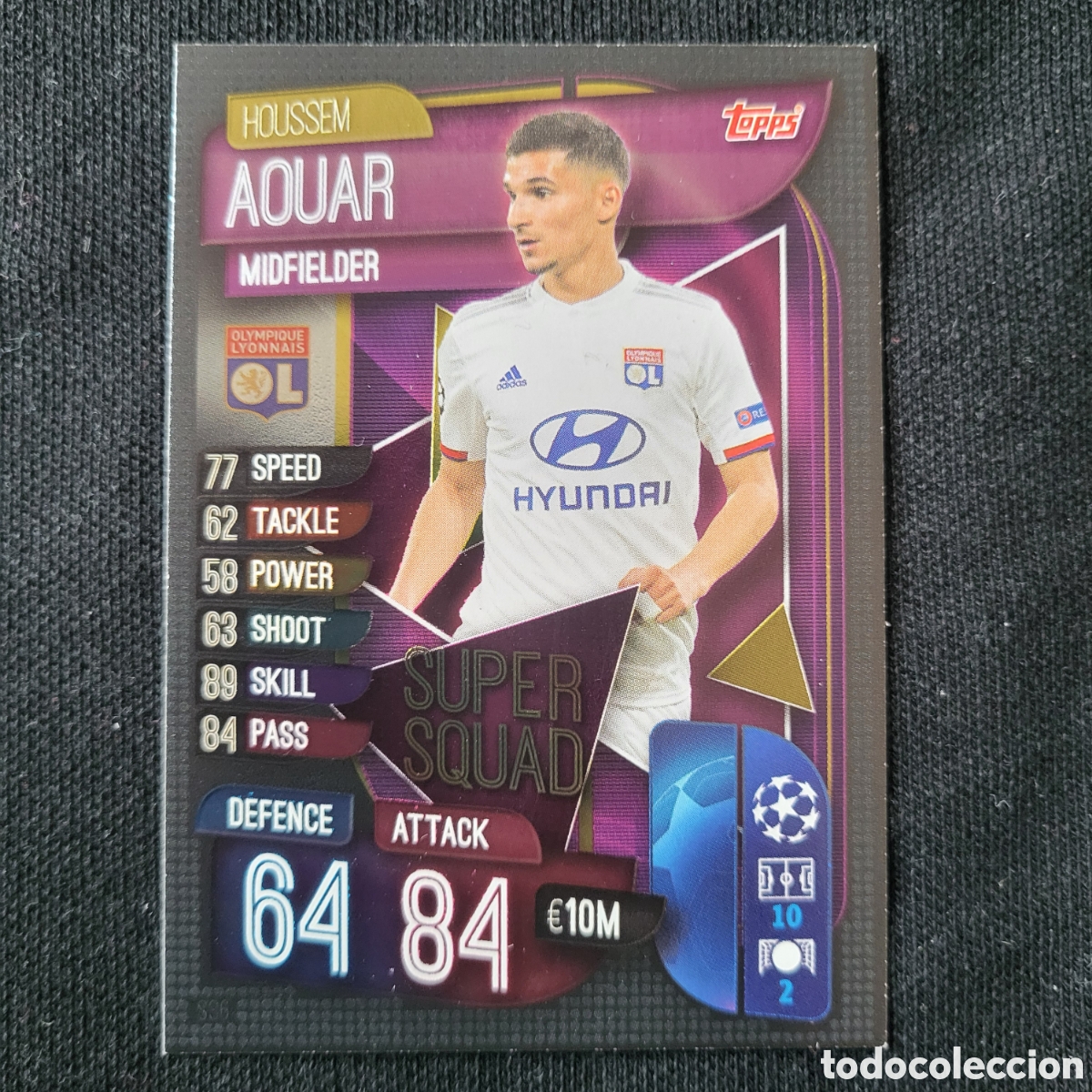 Trading cards: SS6 Houssem Aouar Super Squad / Match Attax UCL 2019
