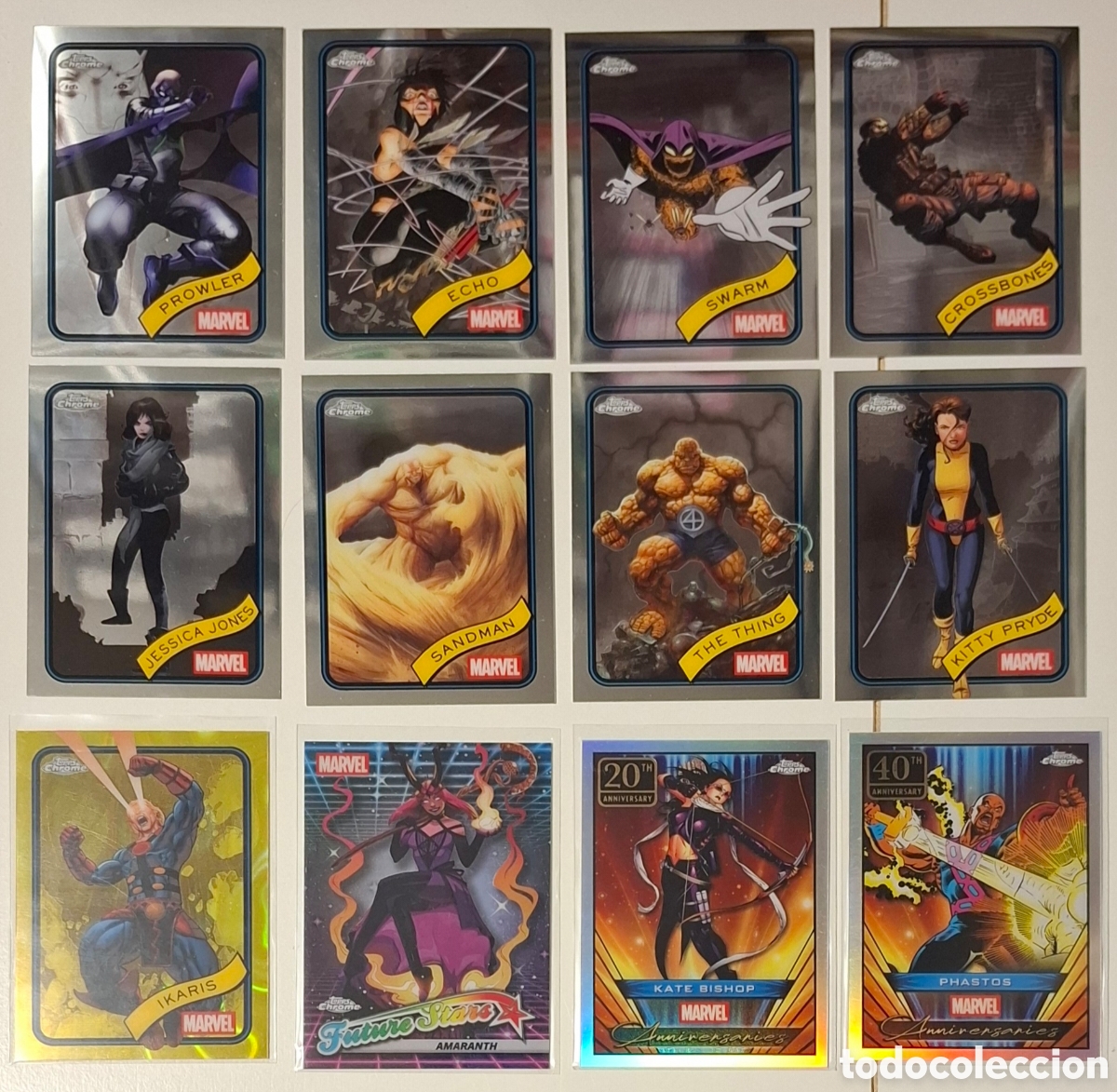 Trading cards: Topps Marvel Chrome 2025 lote 12 cards