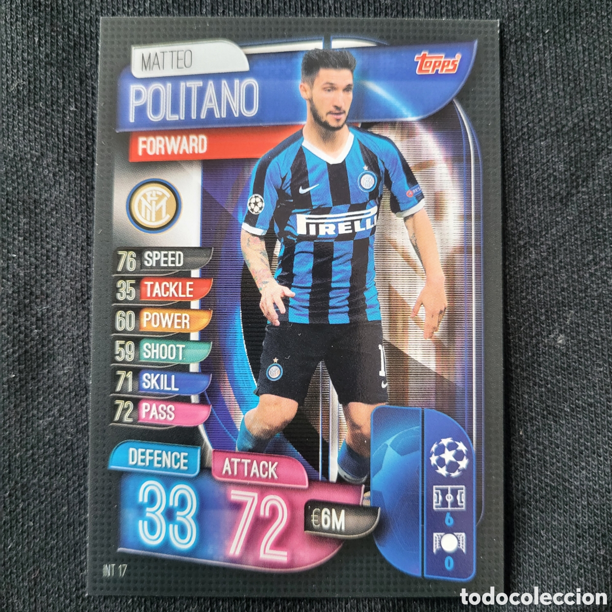 Trading cards: INT 17 Matteo Politano / Match Attax UCL 2019