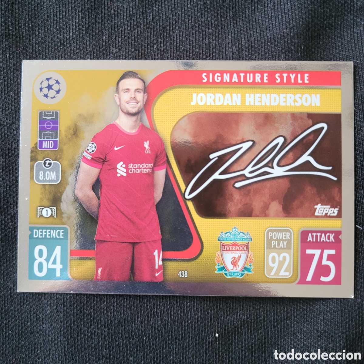 Trading cards: 438 Jordan Henderson Signature Style / Match Attax UCL 2021