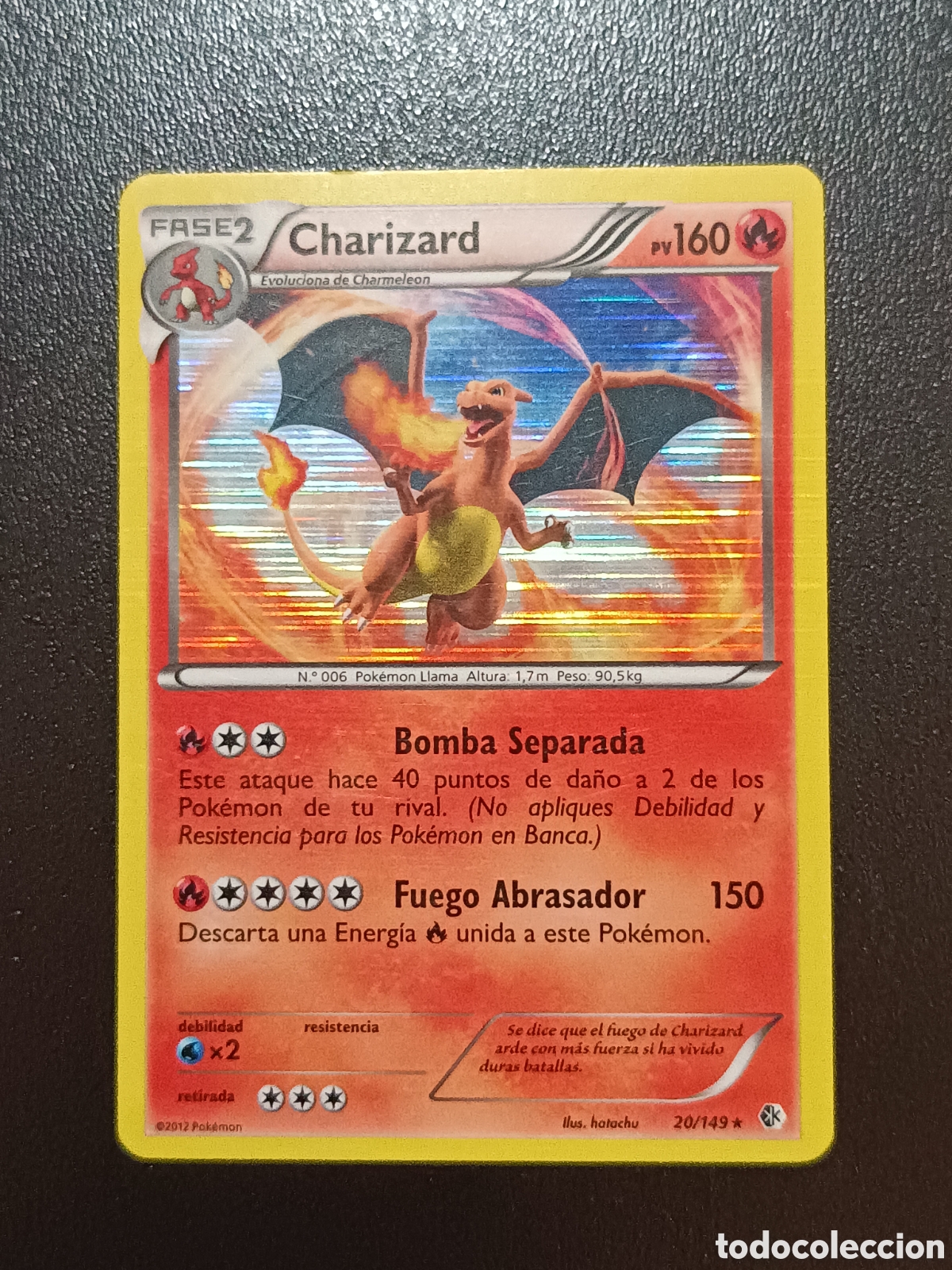 Trading cards: Pokemon Charizard 20/149 B&W Fuerzas Cruzadas En Castellano