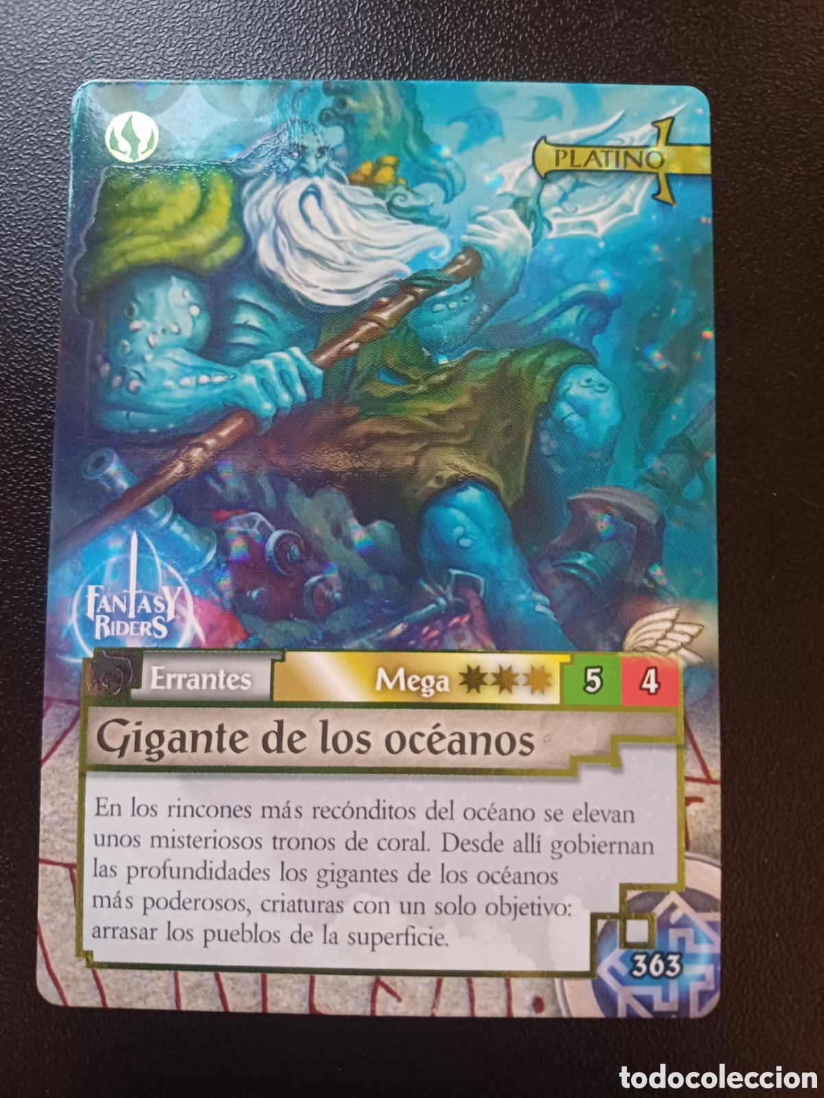 Trading cards: #363 GIGANTE DE LOS OCEANOS MEGA PLATINO PANINI FANTASY RIDERS LA INVASION DE LOS GIGANTES 2019