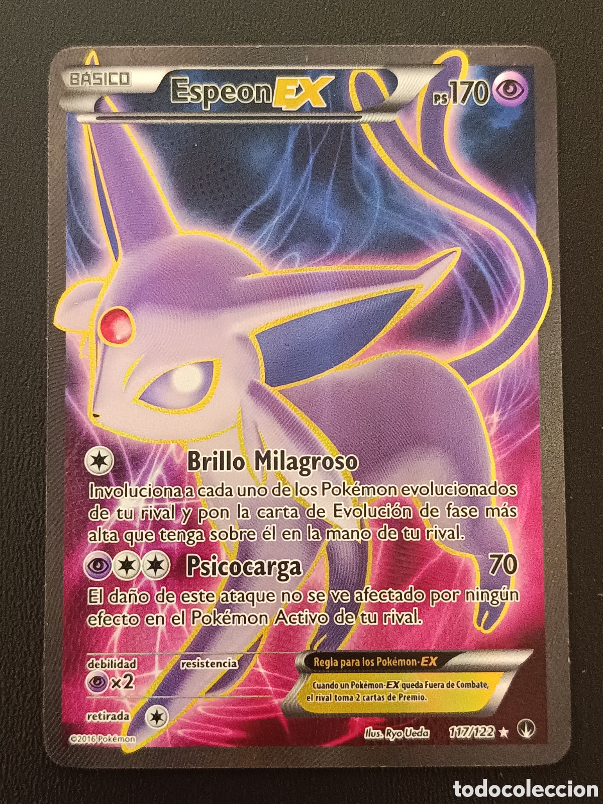 Trading cards: Pokemon Espeon EX FA 117/122 XY Turbo L&iacute;mite En Castellano