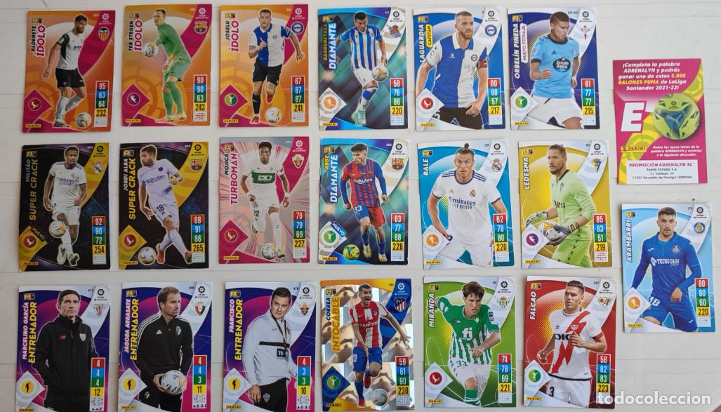 Trading cards: LOTE DE 20 CARTAS DE FUTBOL PANINI XL ADRENALYN LIGA 2021-22, IDOLO, SUPER CRACK, ETC. TRADING CARD