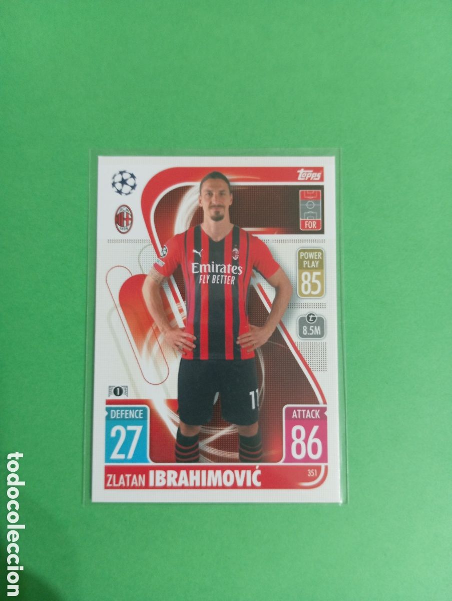 Trading cards: Zlatan Ibrahimović Mil&aacute;n n&deg;351 / TOPPS MATCH ATTAX 2021/2022