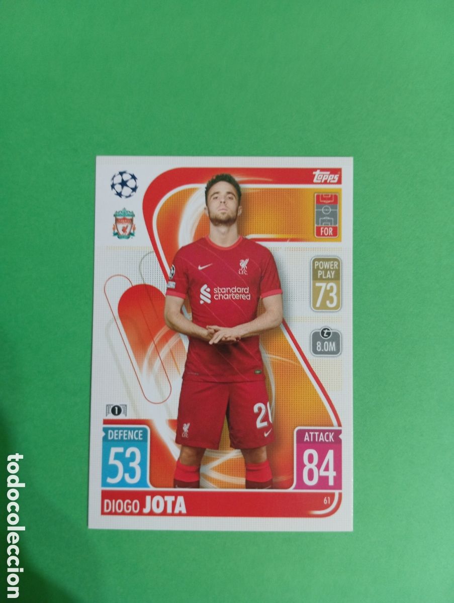 Trading cards: Diogo Jota Liverpool n&deg;61 / TOPPS MATCH ATTAX 2021/2022