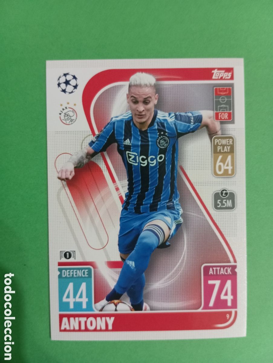 Trading cards: Antony Ajax n&deg;9 / TOPPS MATCH ATTAX 2021/2022