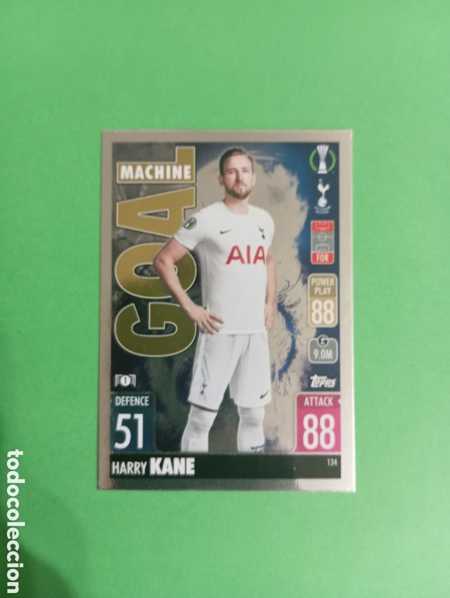 Trading cards: Harry Kane Tottenham Hotspurs GOAL MACHINE n&deg;134 / TOPPS MATCH ATTAX 2021/2022