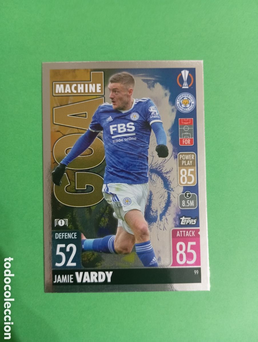 Trading cards: Jamie Vardy Leicester City n&deg;99 / TOPPS MATCH ATTAX 2021/2022