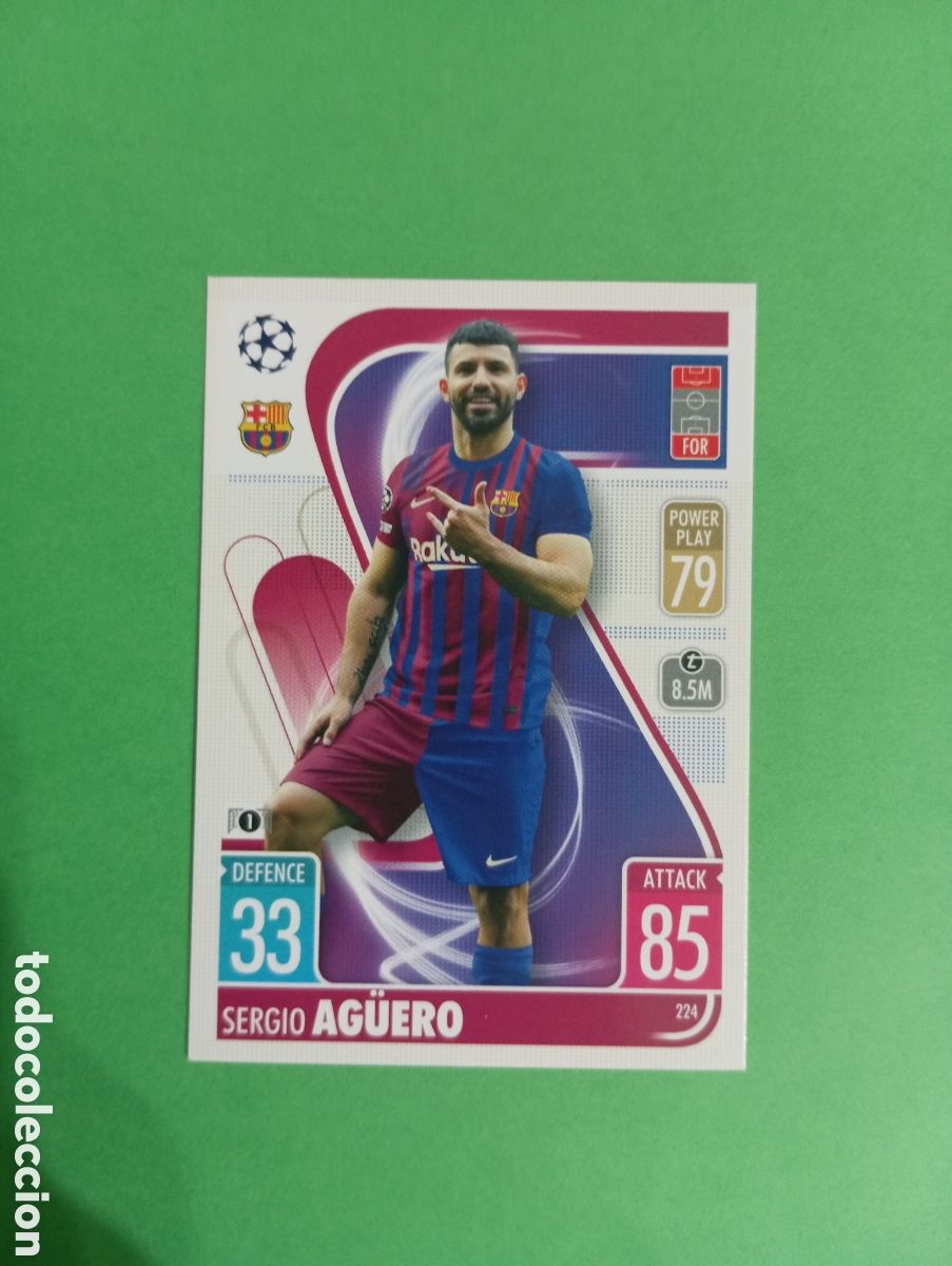 Trading cards: Sergio Ag&uuml;ero Barcelona n&deg;224 / TOPPS MATCH ATTAX 2021/2022