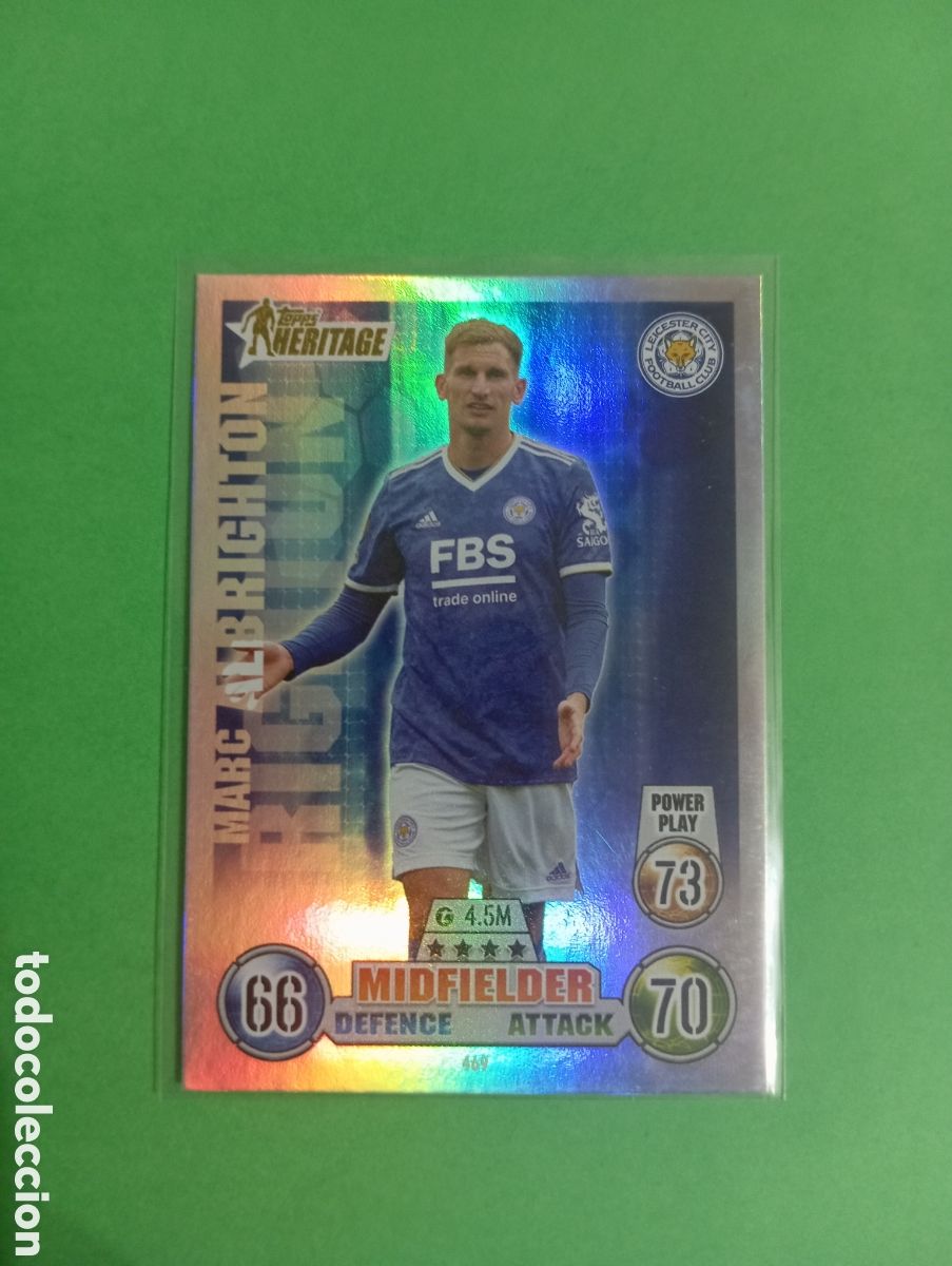 Trading cards: Marc Albrighton Leicester City HERITAGE n&deg;469 / TOPPS MATCH ATTAX 2021/2022