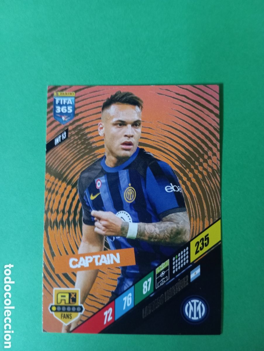 Trading cards: Lautaro Mart&iacute;nez Inter de Mil&aacute;n CAPTAIN n&deg;INT 13 / PANINI ADRENALYN XL FIFA365 2024