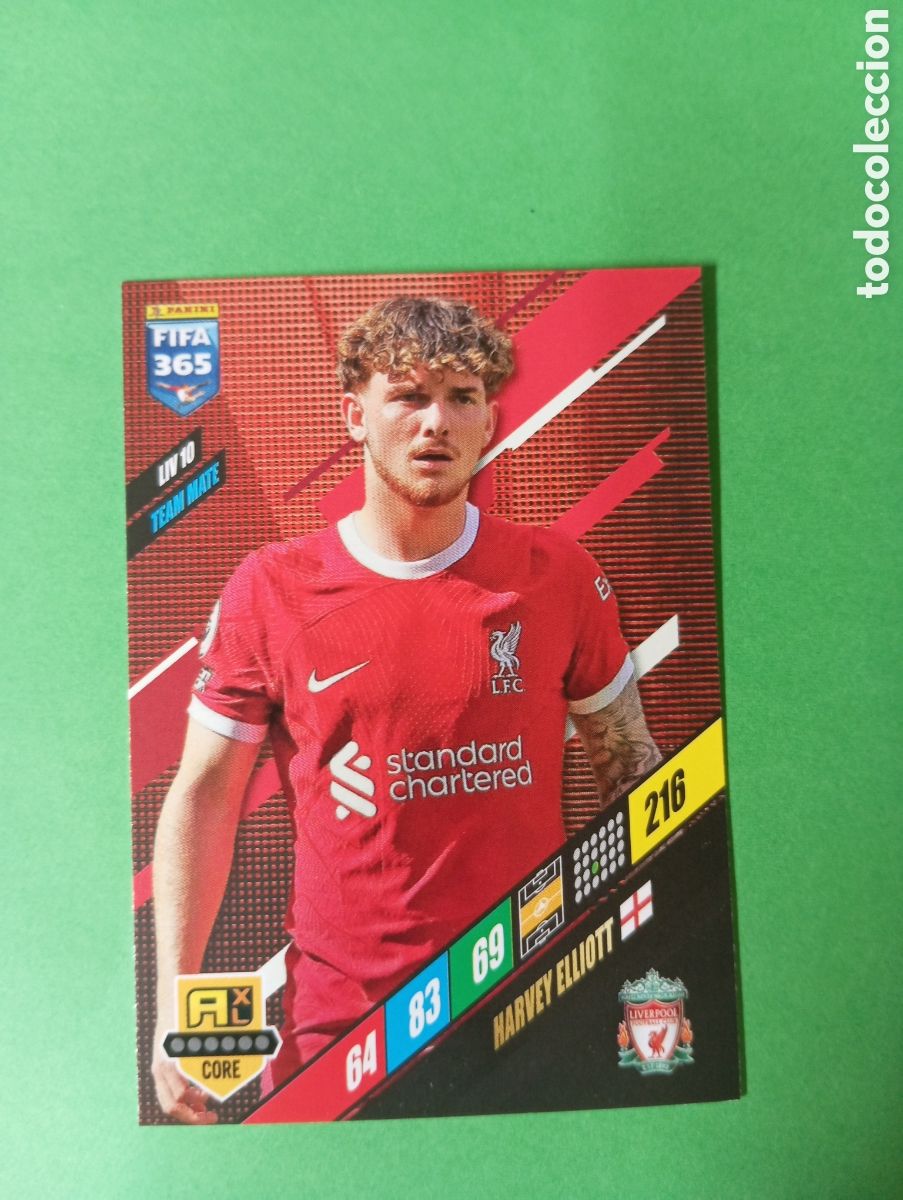 Trading cards: Harvey Elliott Liverpool TEAM MATE n&deg;LIV 10 / PANINI ADRENALYN XL FIFA 365 2024