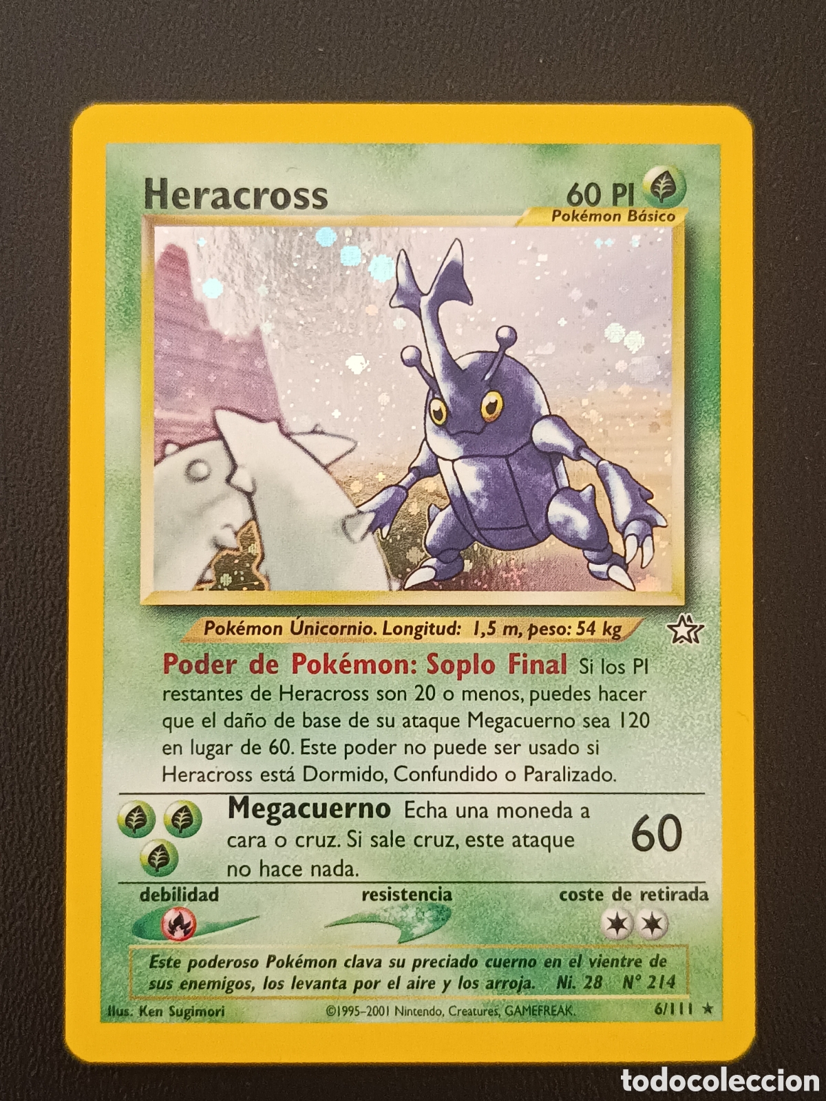 Trading cards: Pokemon Heracross 6/111 Neo G&eacute;nesis En Castellano