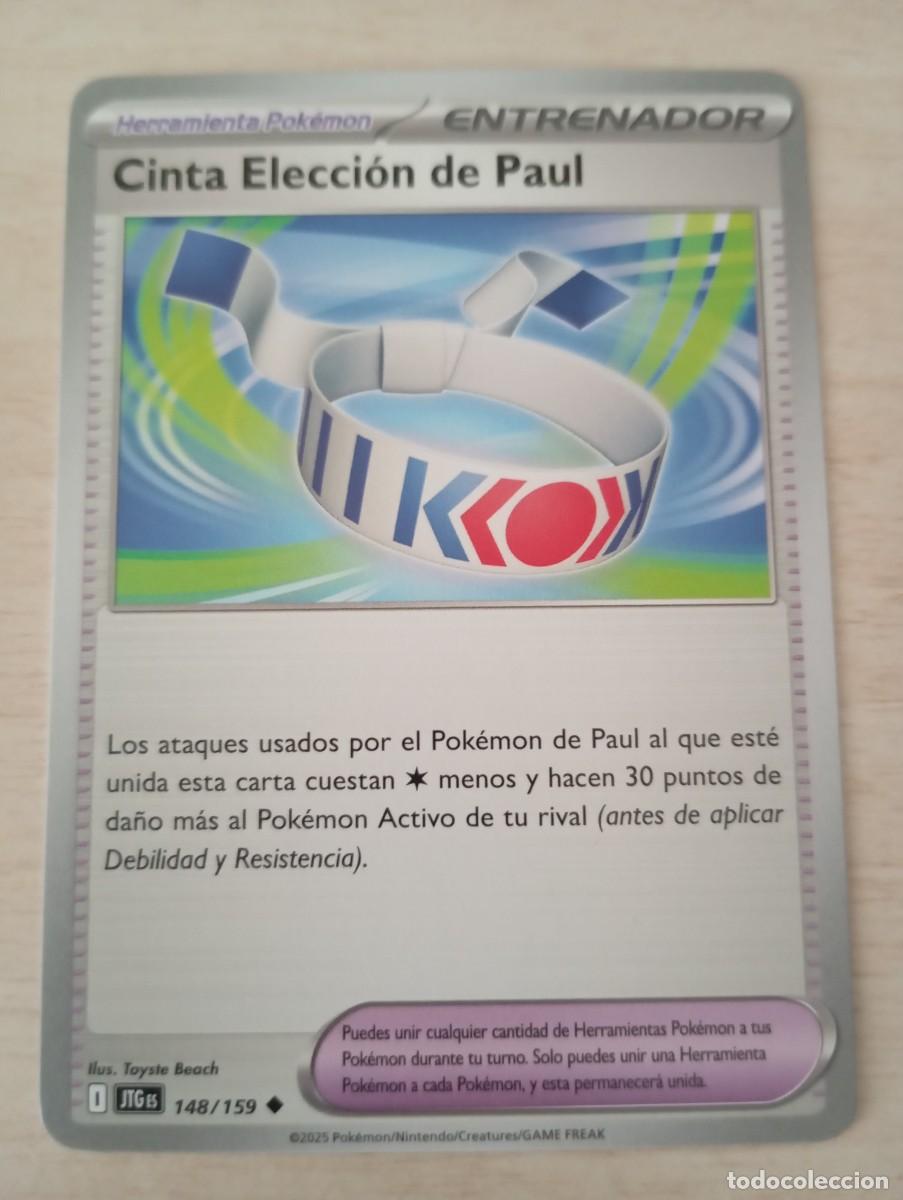Trading cards: Carta Pok&eacute;mon Cinta elecci&oacute;n de Paul Original