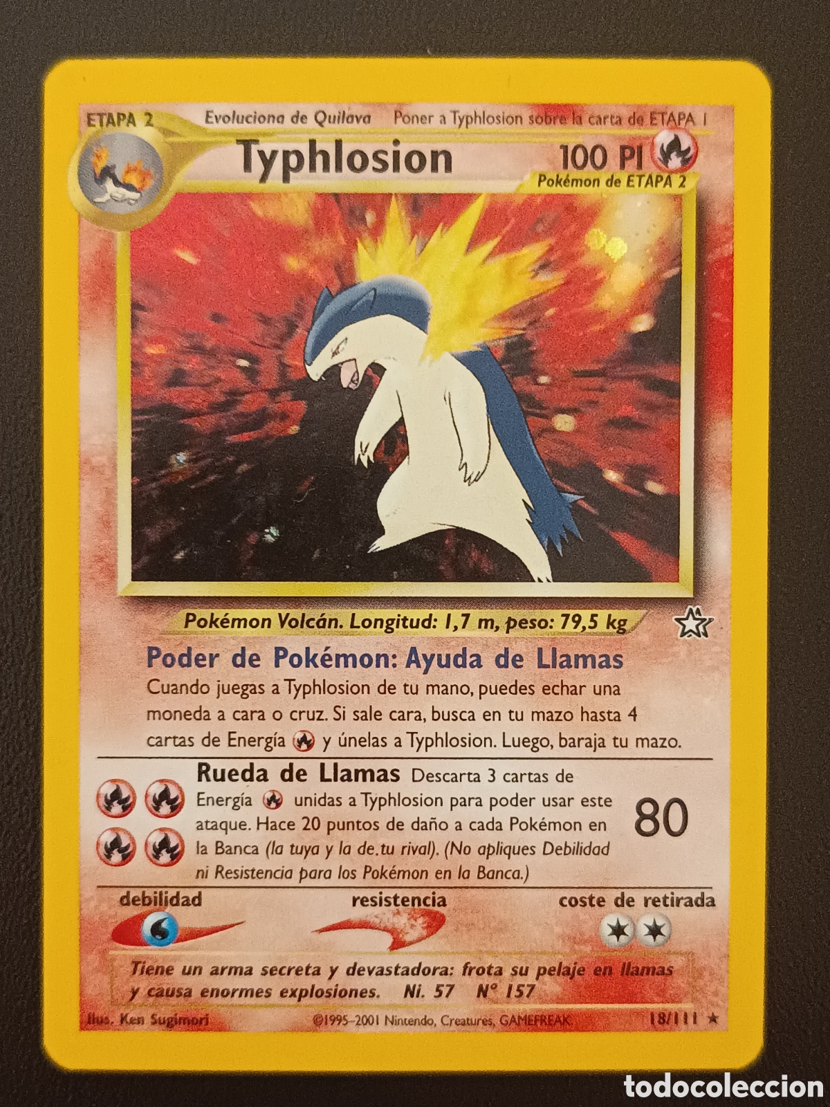 Trading cards: Pokemon Typhlosion 18/111 Neo G&eacute;nesis En Castellano