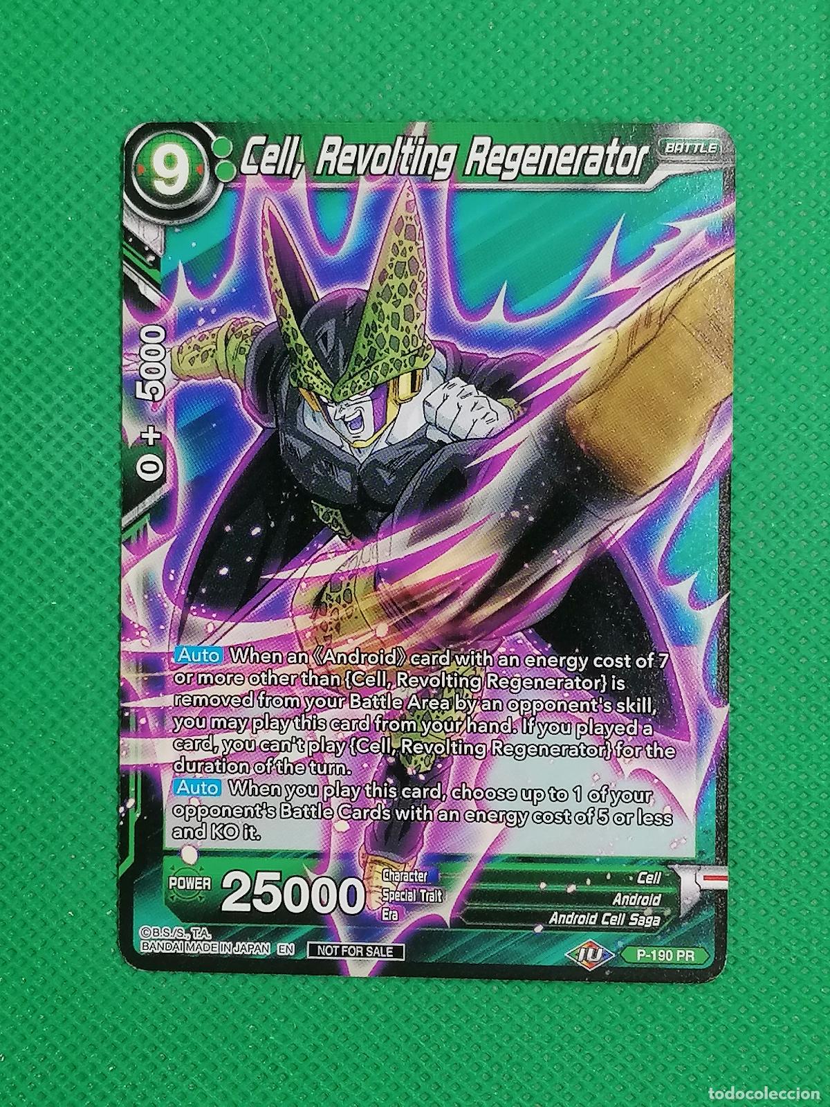 Trading cards: P-190 PR CELL REVOLTING REGENERATOR PROMOTIONAL DRAGON BALL SUPER