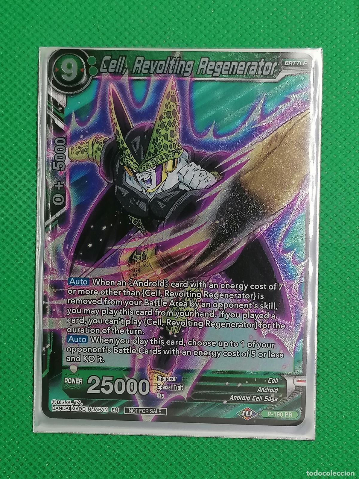 Trading cards: P-190 PR CELL REVOLTING REGENERATOR FOIL PROMOTIONAL DRAGON BALL SUPER