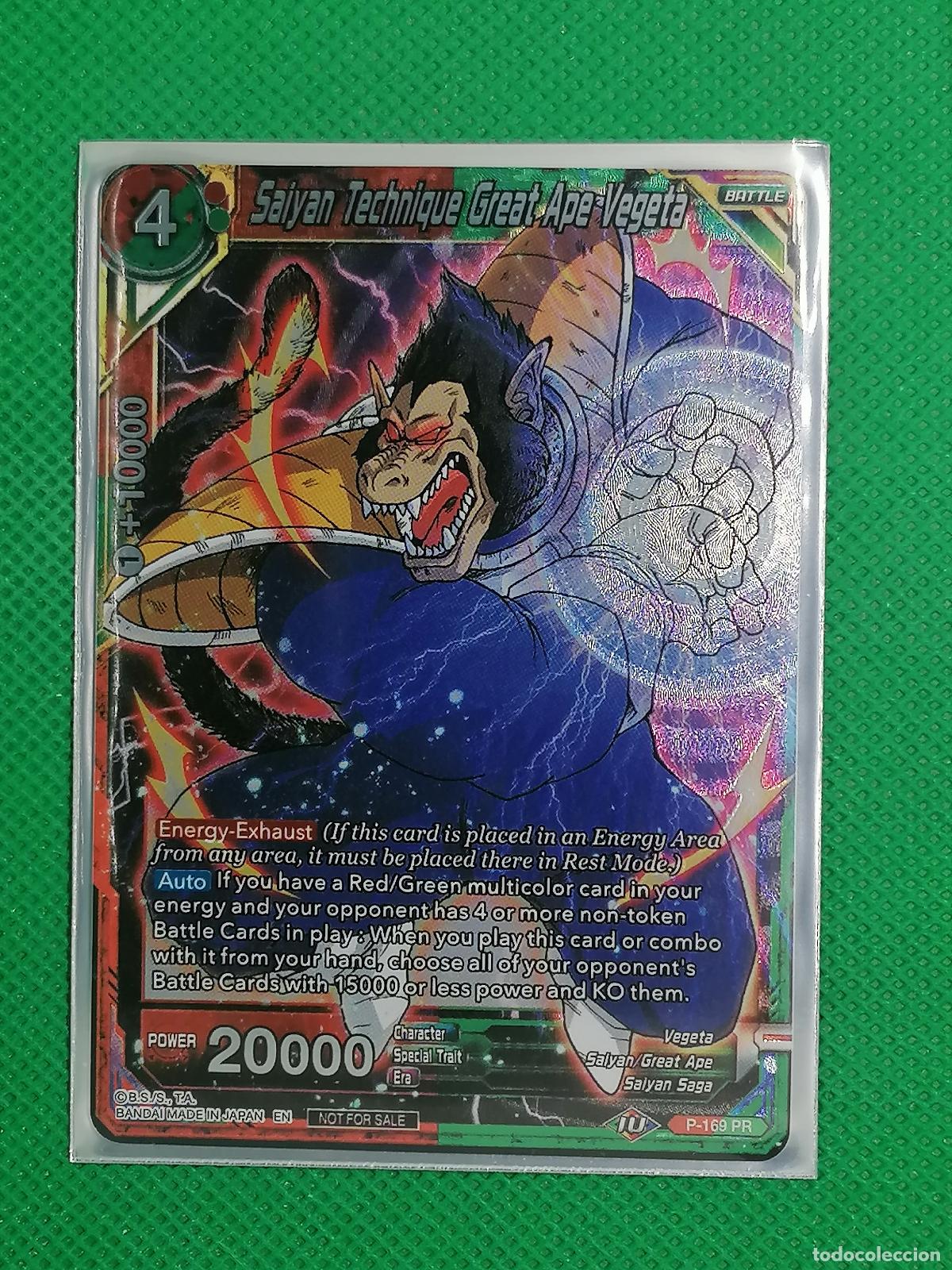 Trading cards: P-169 PR SAIYAN TECNIQUE GREAT APE VEGETA FOIL PROMOTIONAL DRAGON BALL SUPER