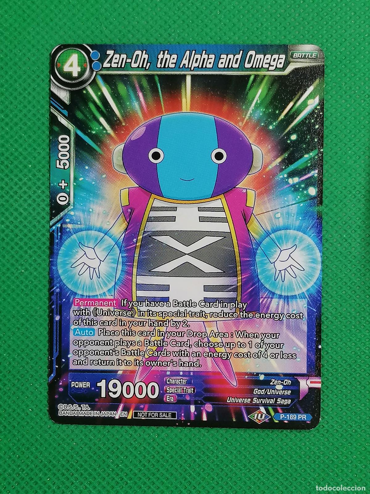 Trading cards: P-189 PR ZEN-OH THE ALPHA AND OMEGA PROMOTIONAL DRAGON BALL SUPER
