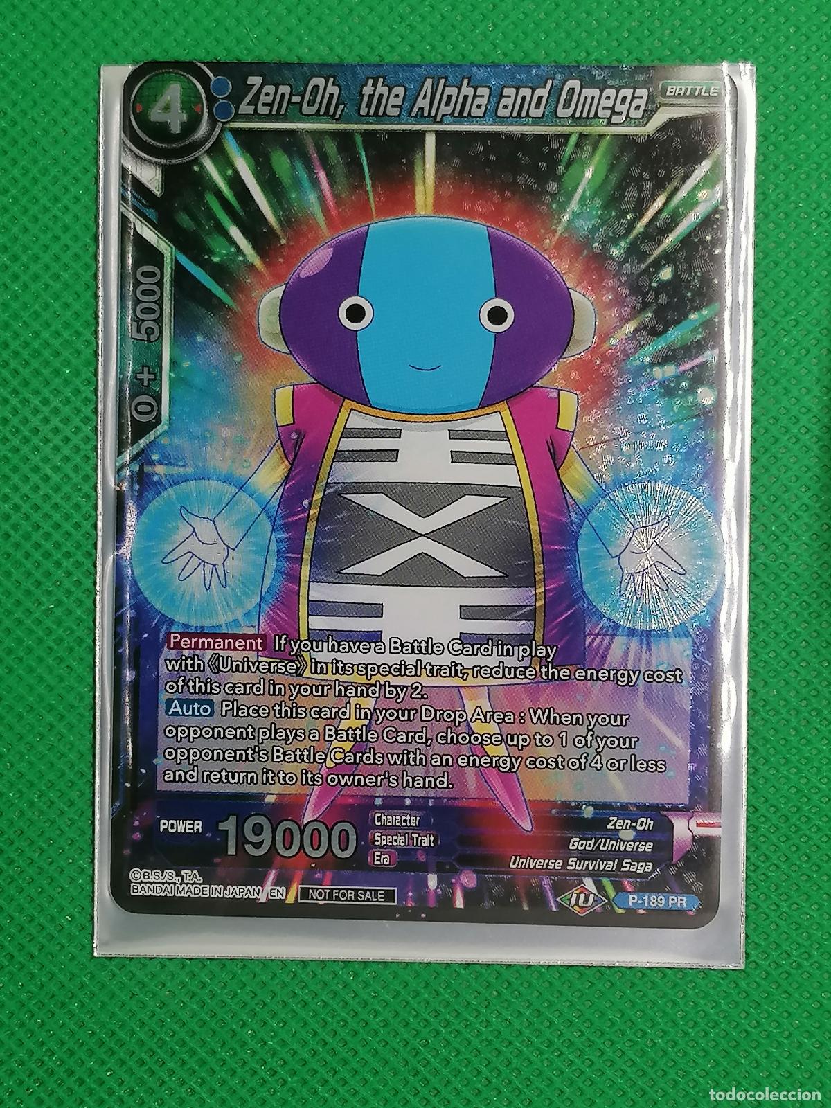 Trading cards: P-189 PR ZEN-OH THE ALPHA AND OMEGA FOIL PROMOTIONAL DRAGON BALL SUPER
