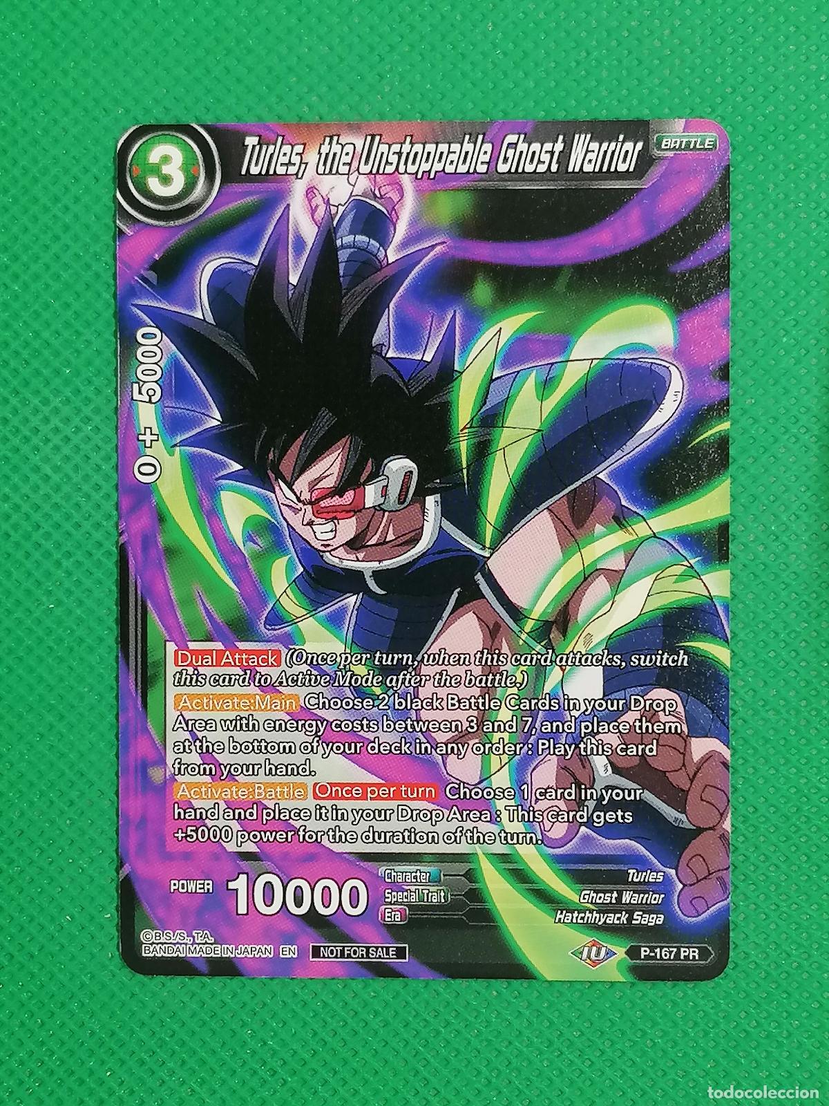 Trading cards: P 167 PR TURLES THE UNSTOPPABLE GHOST WARRIOR PROMOTIONAL DRAGON BALL SUPER