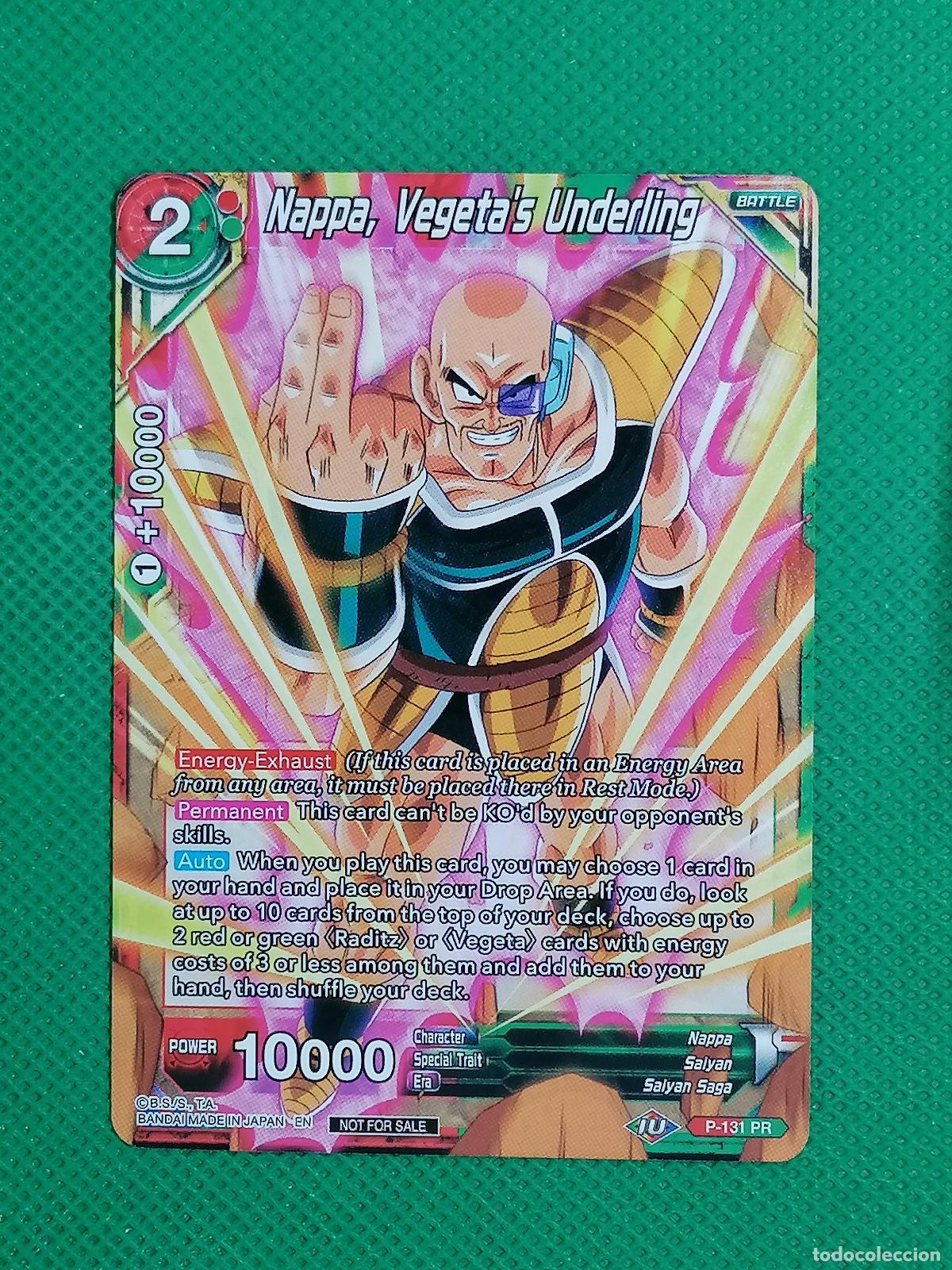 Trading cards: P 131 PR NAPPA VEGETA&acute;S UNDERLING PROMOTIONAL DRAGON BALL SUPER