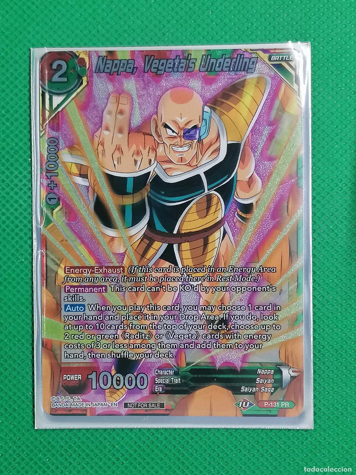 Trading cards: P 131 PR NAPPA VEGETA&acute;S UNDERLING FOIL PROMOTIONAL DRAGON BALL SUPER
