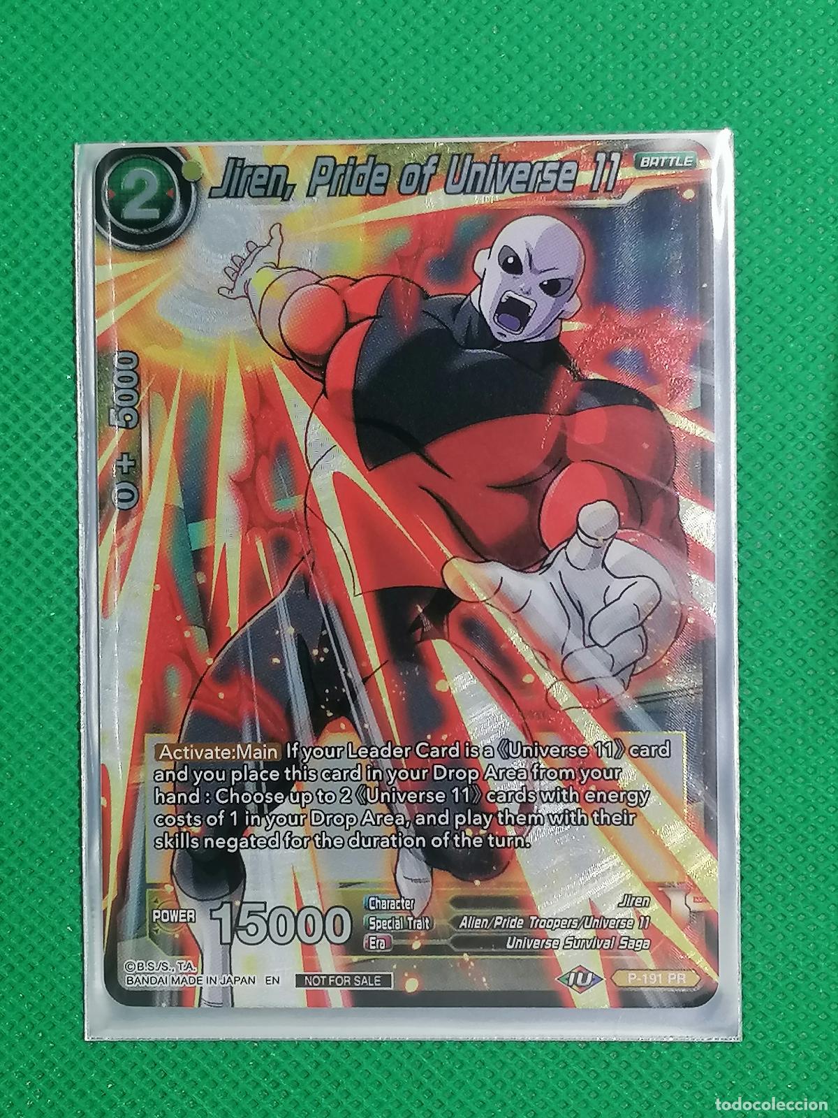Trading cards: P 191 PR JIREN PRIDE OF UNIVERSE 11 FOIL PROMOTIONAL DRAGON BALL SUPER