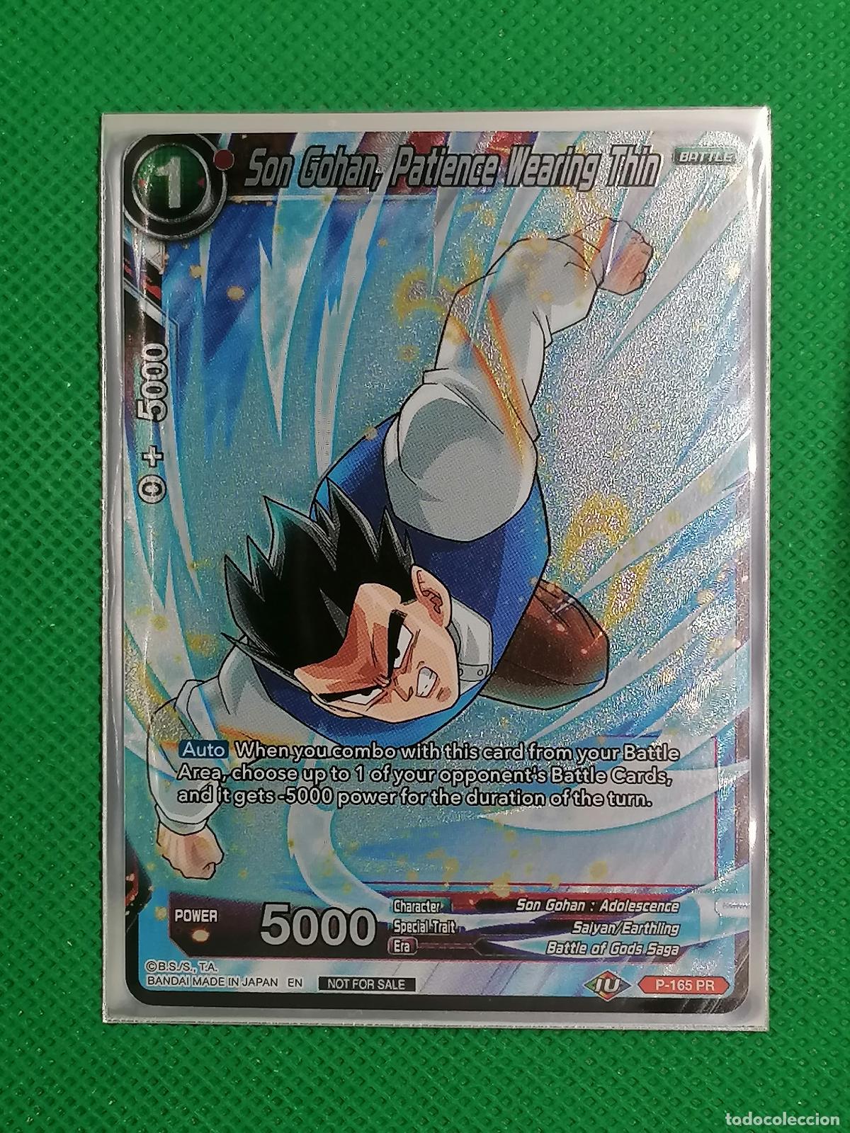 Trading cards: P 165 PR SON GOHAN PATIENCE WEARING THIN FOIL PROMOTIONAL DRAGON BALL SUPER