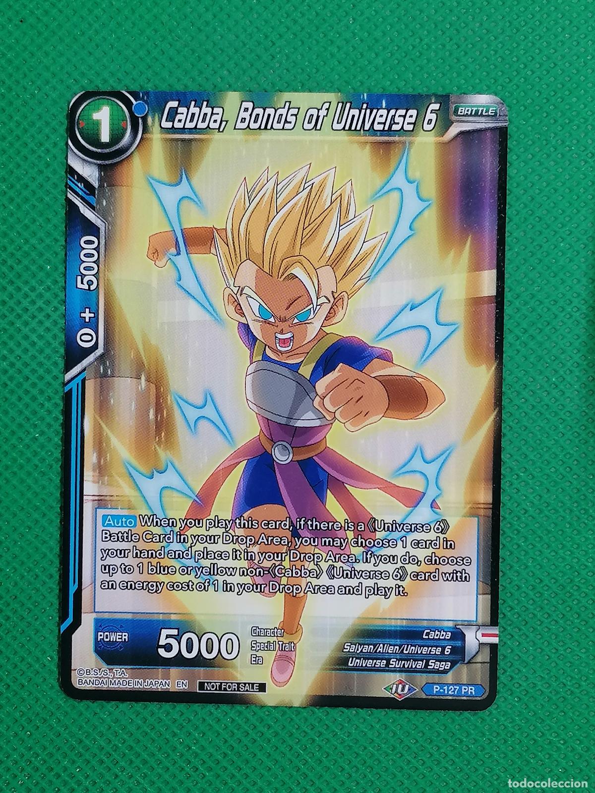 Trading cards: P 127 PR CABBA BONDS OF UNIVERSE 6 PROMOTIONAL DRAGON BALL SUPER