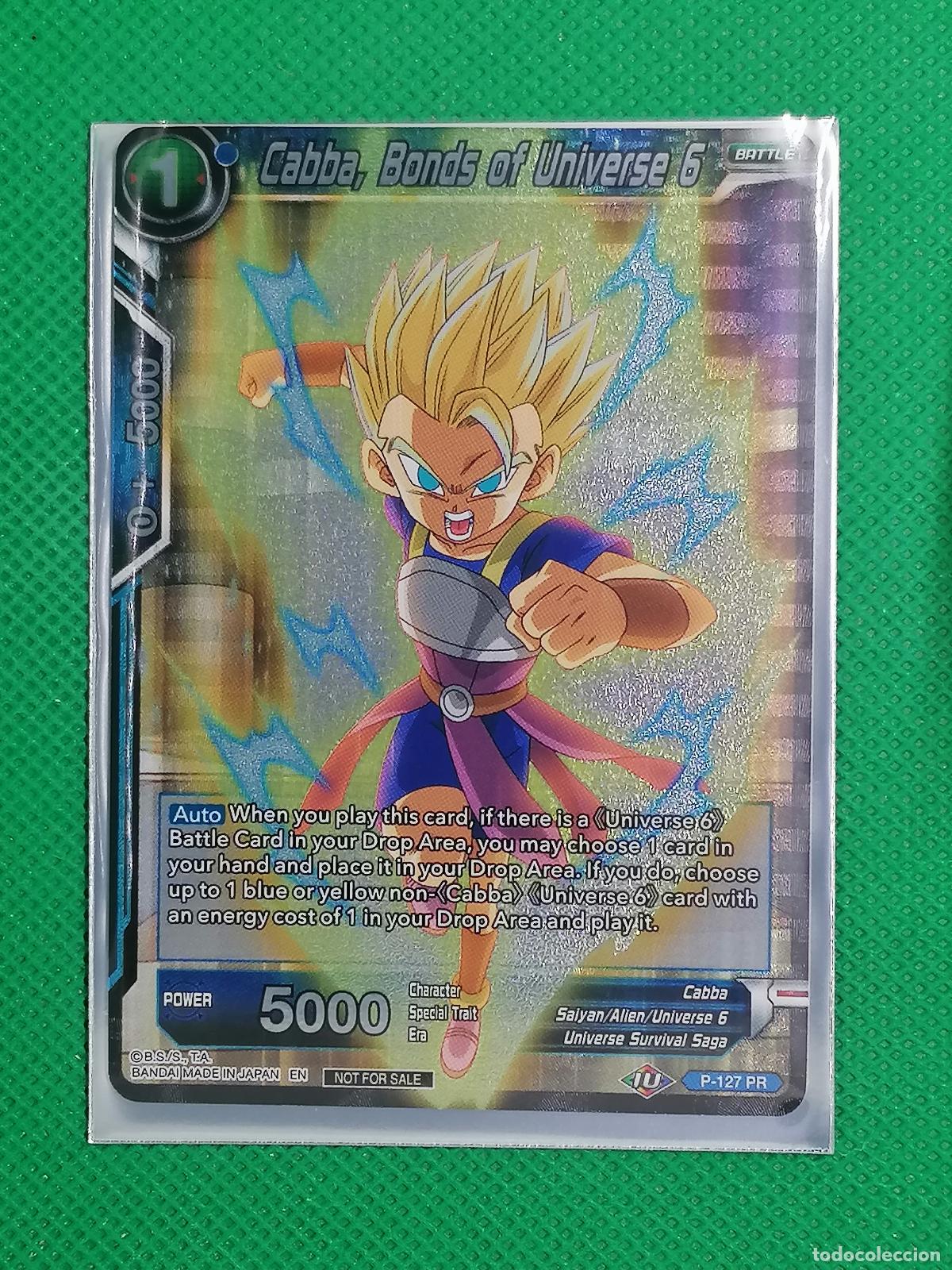 Trading cards: P 127 PR CABBA BONDS OF UNIVERSE 6 FOIL PROMOTIONAL DRAGON BALL SUPER