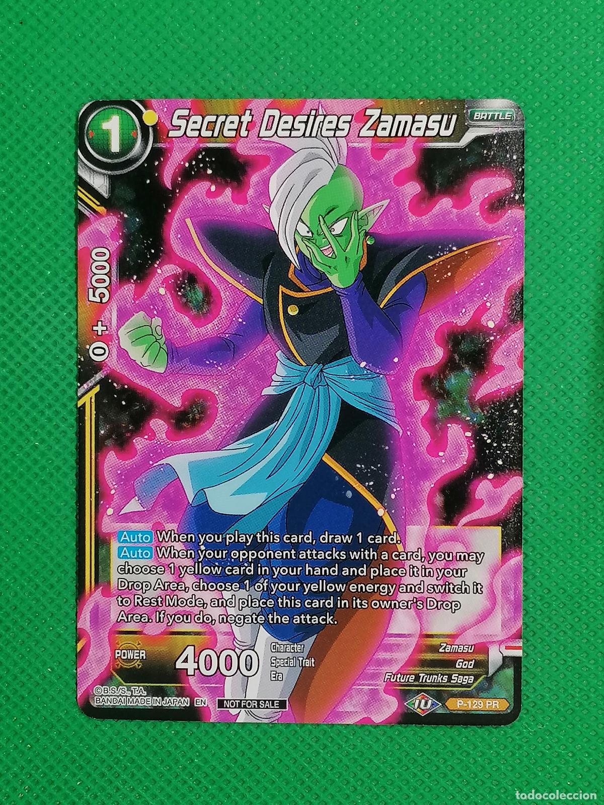 Trading cards: P 129 PR SECRET DESIRES ZAMASU PROMOTIONAL DRAGON BALL SUPER