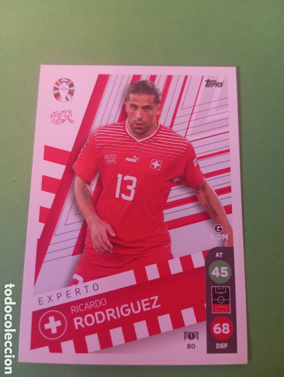Trading cards: Ricardo Rodr&iacute;guez Suiza EXPERTO n&deg;80 / TOPPS MATCH ATTAX ALL-STARS EURO2024 LIDL