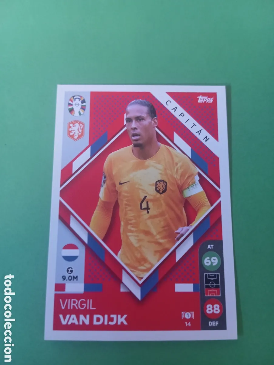 Virgil Van Dijk Holanda CAPITÁN n°14 / TOPPS MATCH ATTAX ALL-STARS EURO2024 LIDL