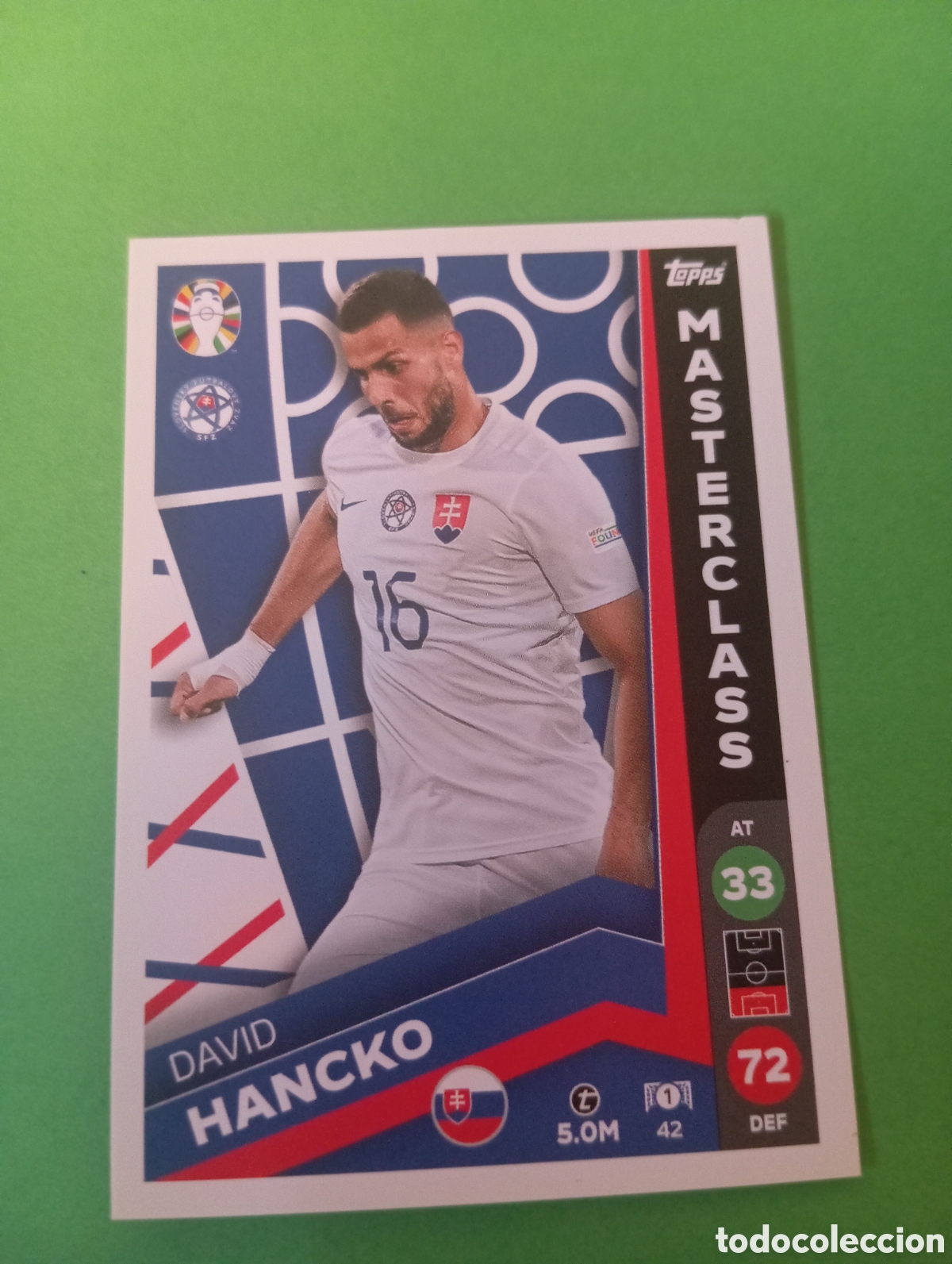 Trading cards: David Hancko Eslovaquia MASTERCLASS n&deg;42 / TOPPS MATCH ATTAX ALL-STARS EURO2034 LIDL