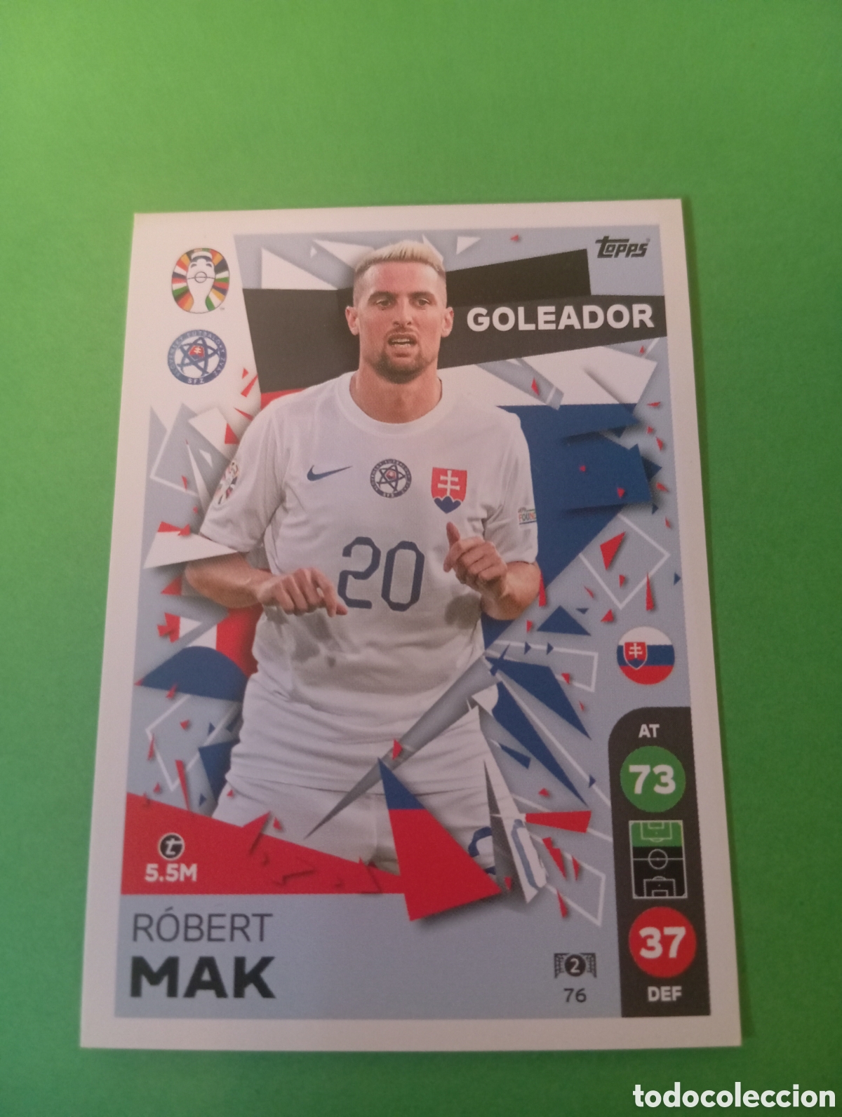 Trading cards: R&oacute;bert Mak Eslovaquia GOLEADOR n&deg;76 / TOPPS MATCH ATTAX ALL-STARS EURO2024 LIDL