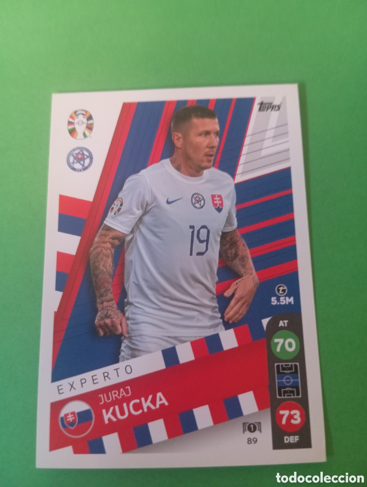 Trading cards: Juraj Kucka Eslovaquia EXPERTO n&deg;89 / TOPPS MATCH ATTAX ALL-STARS EURO2024 LIDL