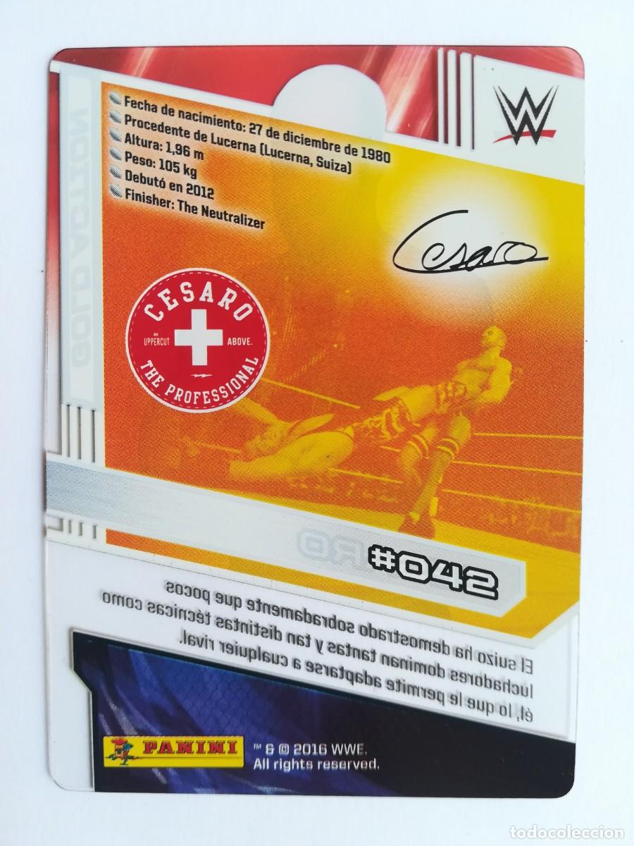Trading cards: WWE N&ordm; 042. Cesaro. Panini 2016. - Foto 2