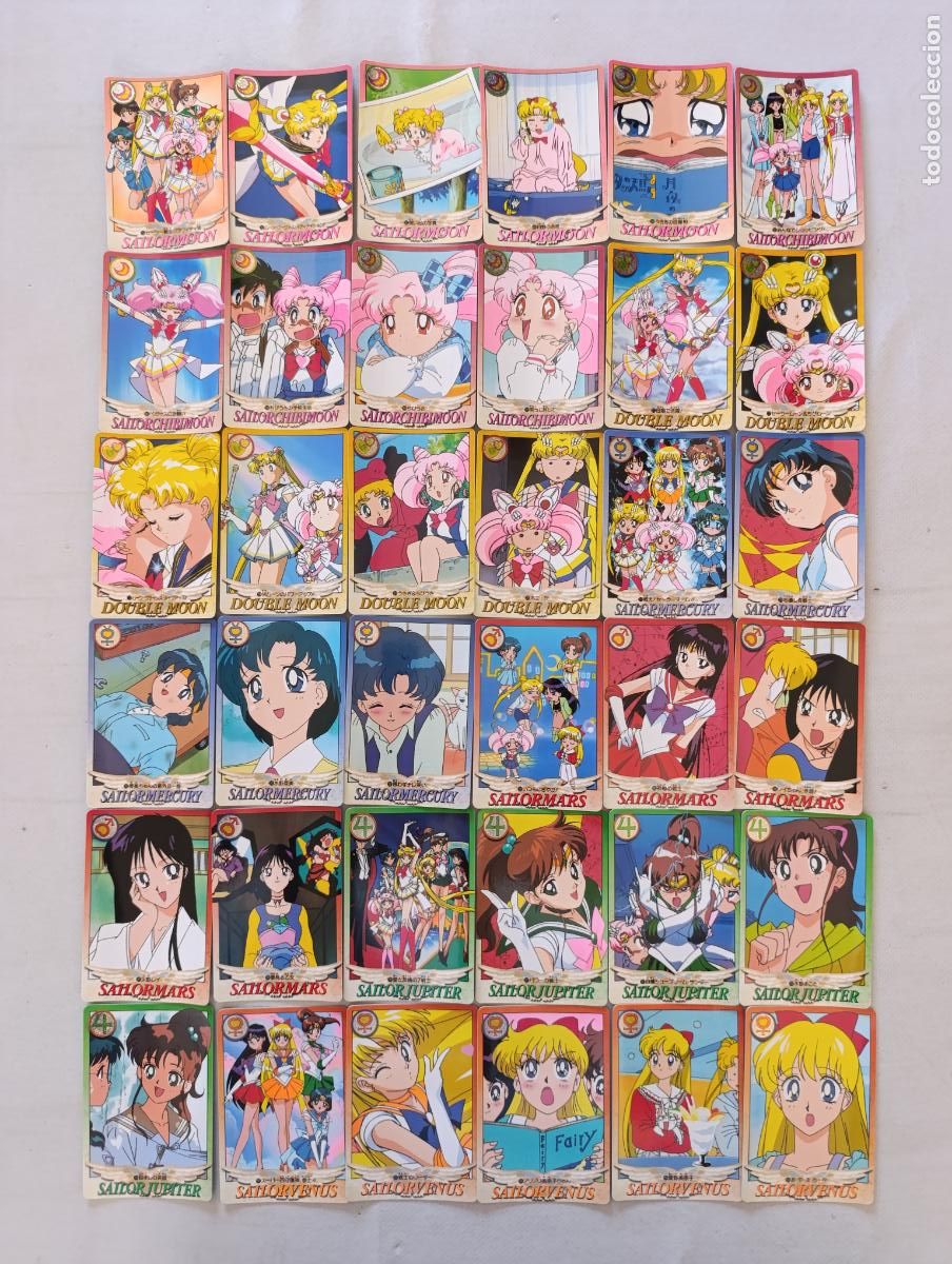 Trading cards: LOTE 36 CARDS SAILOR MOON CARDDASS - BANDAI / 1995 / CARD / JAPON (7C)