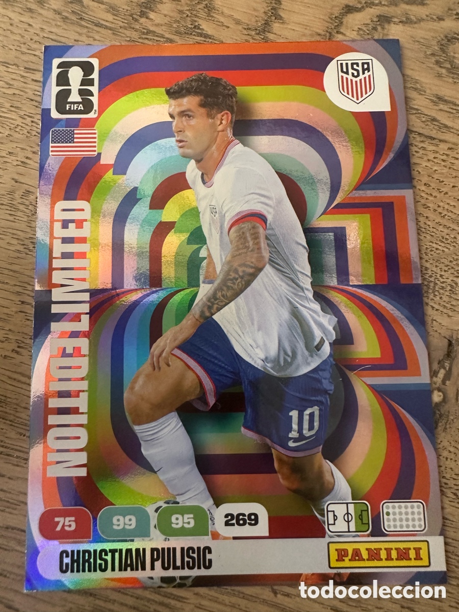 Trading cards: CHRISTIAN PULISIC USA LIMITED EDITION XXL ADRENALYN XL PANINI MUNDIAL WORLD CUP 2026 USA CAN MEX