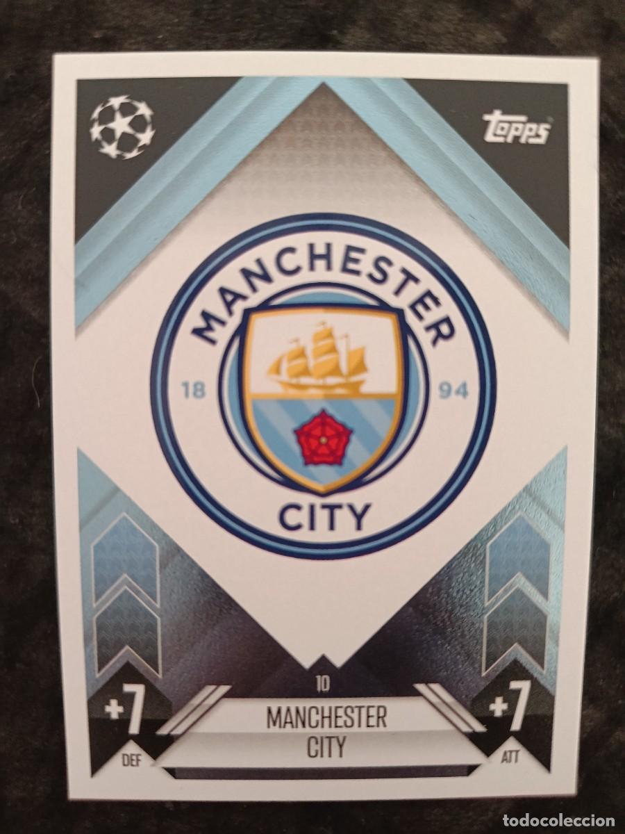 Trading cards: TOPPS MATCH ATTAX 2024/25. #10 ESCUDO MANCHESTER CITY
