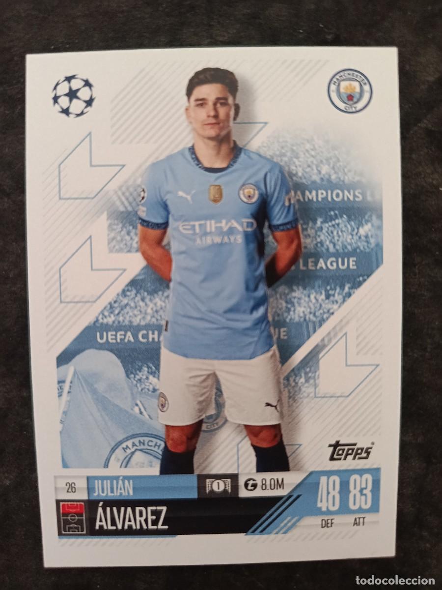 Trading cards: TOPPS MATCH ATTAX 2024/25. #26 JULI&Aacute;N &Aacute;LVARES. MANCHESTER CITY