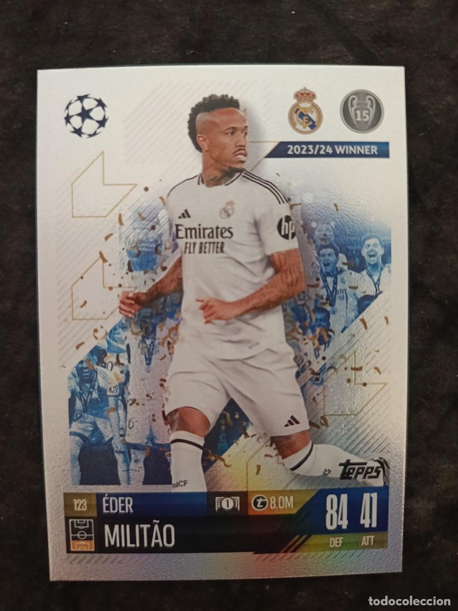 Trading cards: TOPPS MATCH ATTAX 2024/25. #123 &Eacute;DER MILITAO &rdquo;2023/24 WINNER&rdquo; R.MADRID