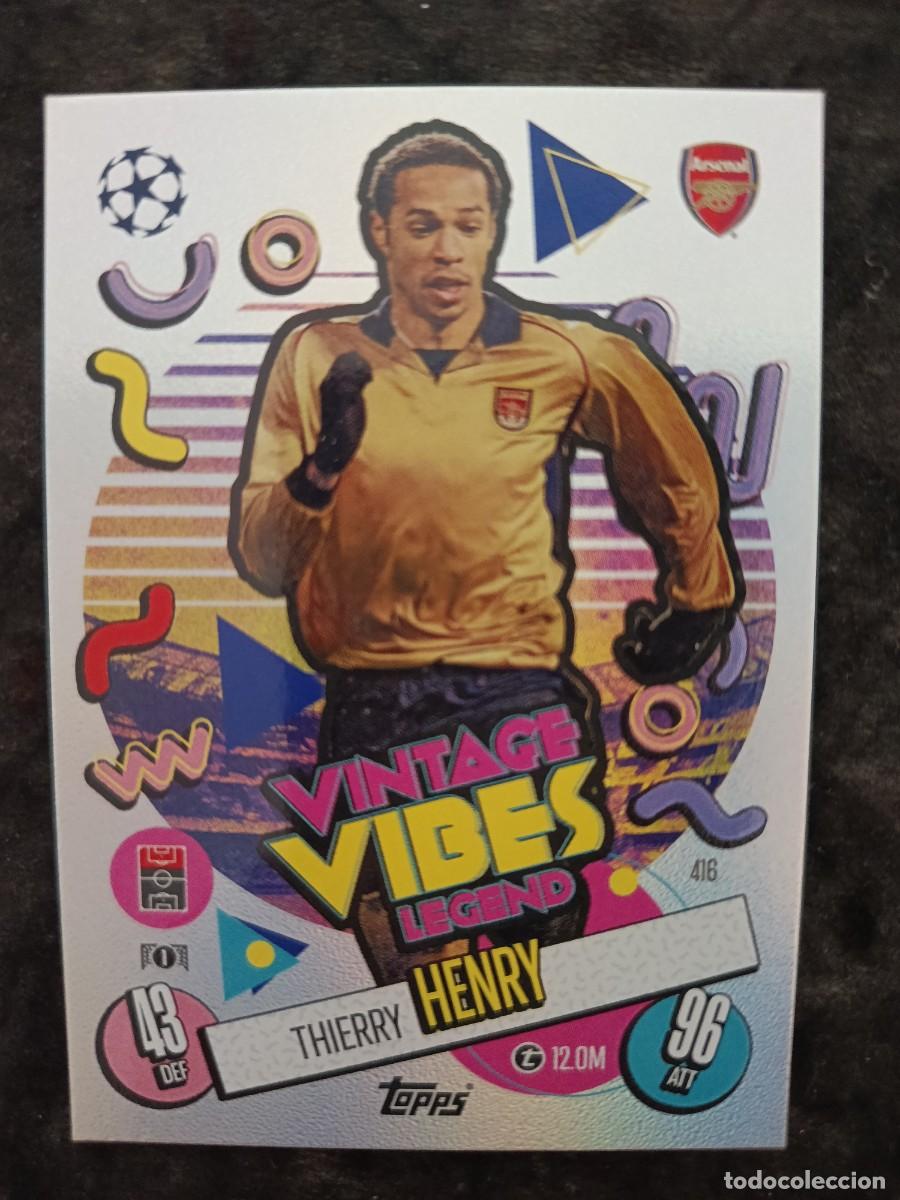 Trading cards: TOPPS MATCH ATTAX 2024/25. #416 THIERRY HENRY &rdquo;VINTAGE VIBES LEGEND&rdquo;. ARSENAL