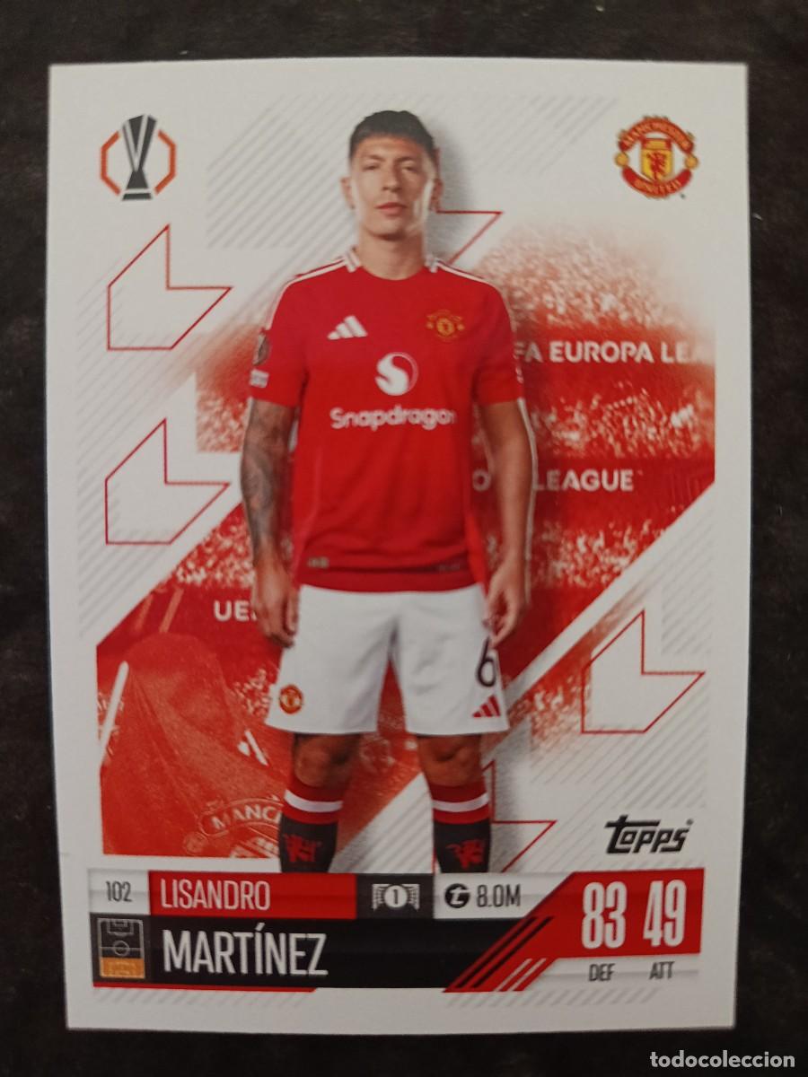 Trading cards: TOPPS MATCH ATTAX 2024/25. #102 LISANDRO MART&Iacute;NEZ. MANCHESTER UNITED