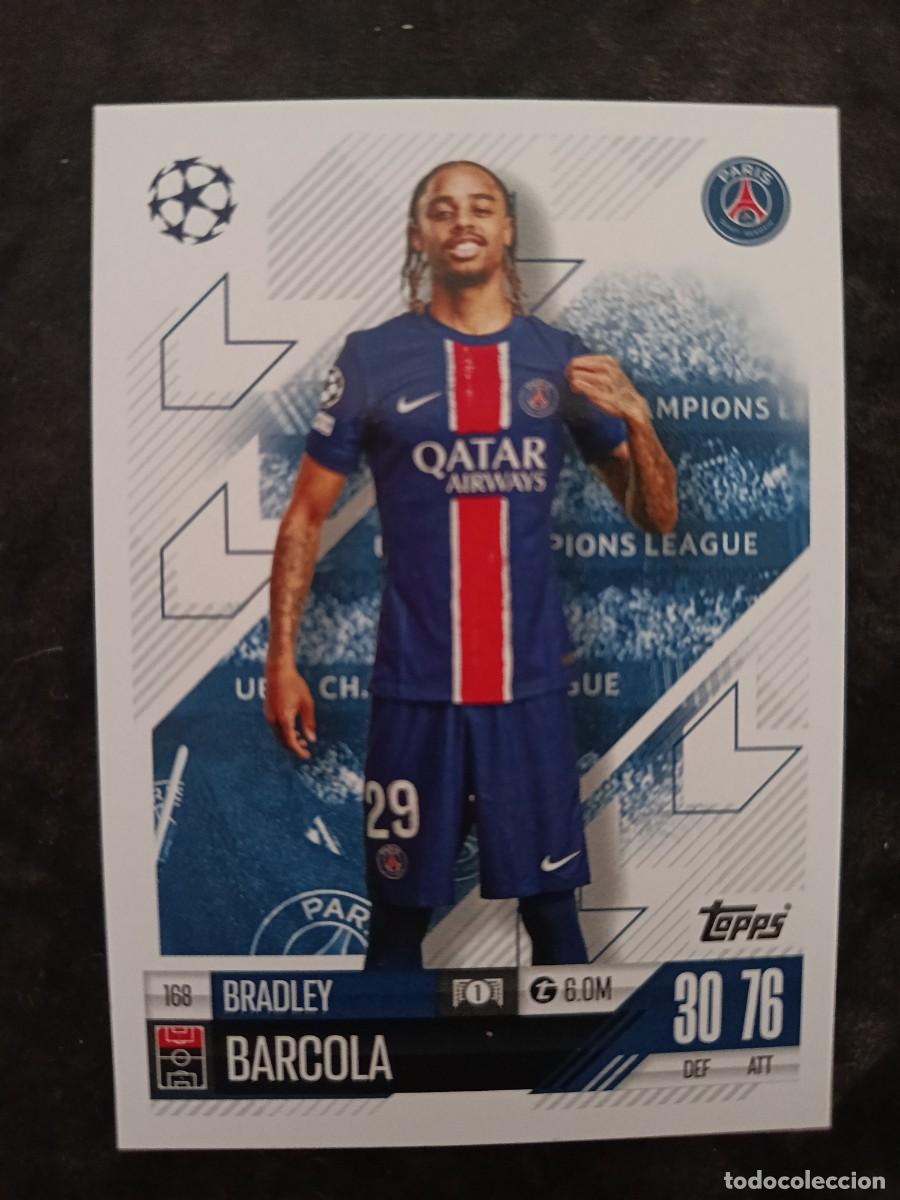 Trading cards: TOPPS MATCH ATTAX 2024/25. #168 BRADLEY BARCOLA. PSG