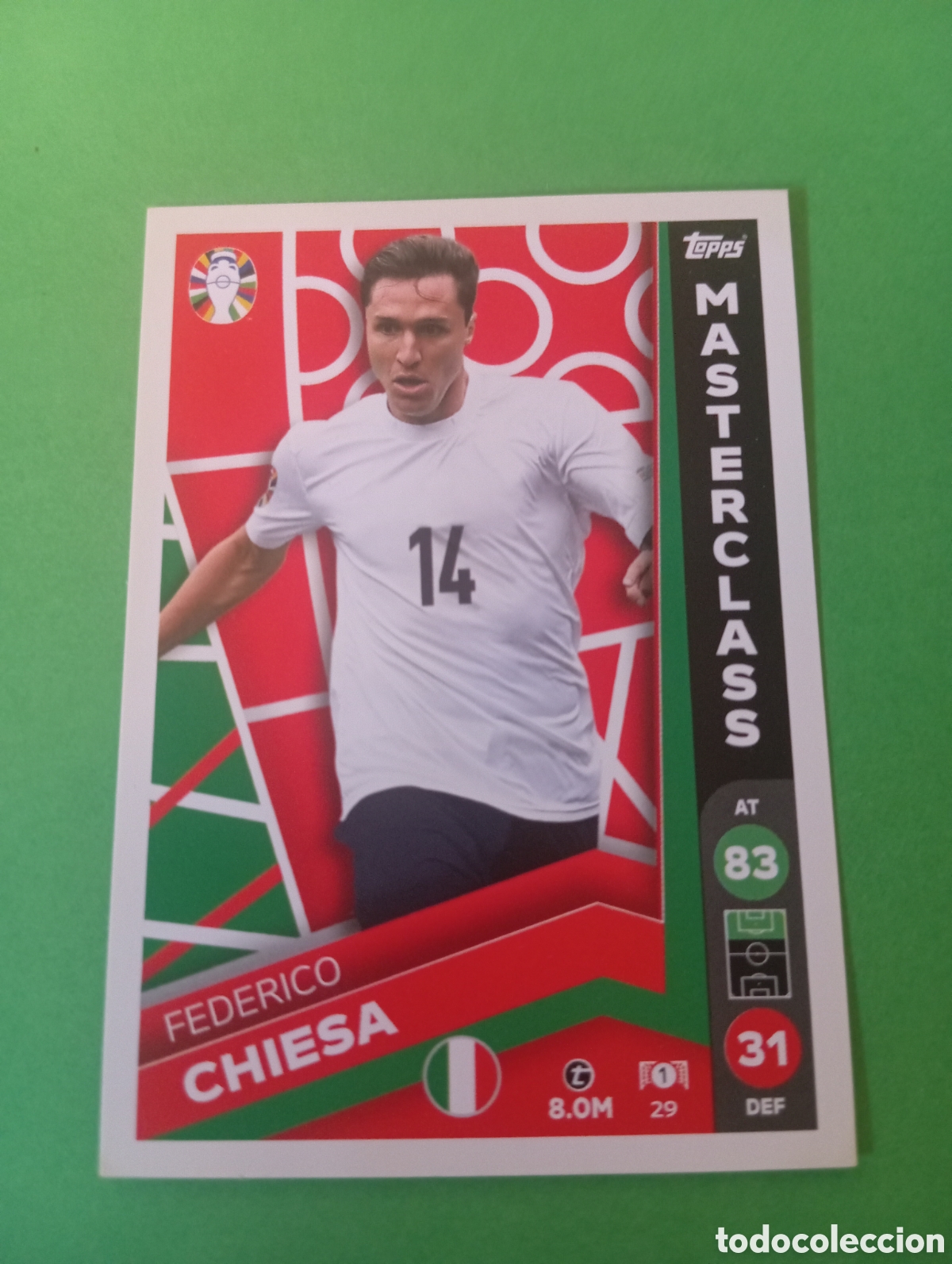 Trading cards: Federico Chiesa Italia MASTERCLASS n&deg;29 / TOPPS MATCH ATTAX ALL-STARS EURO2024 LIDL