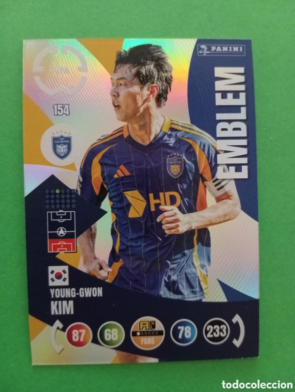 Trading cards: Young-Gwon Kim Ulsan HD EMBLEM n&deg;154 / PANINI ADRENALYN XL FIFA CLUB WORLD CUP 2025